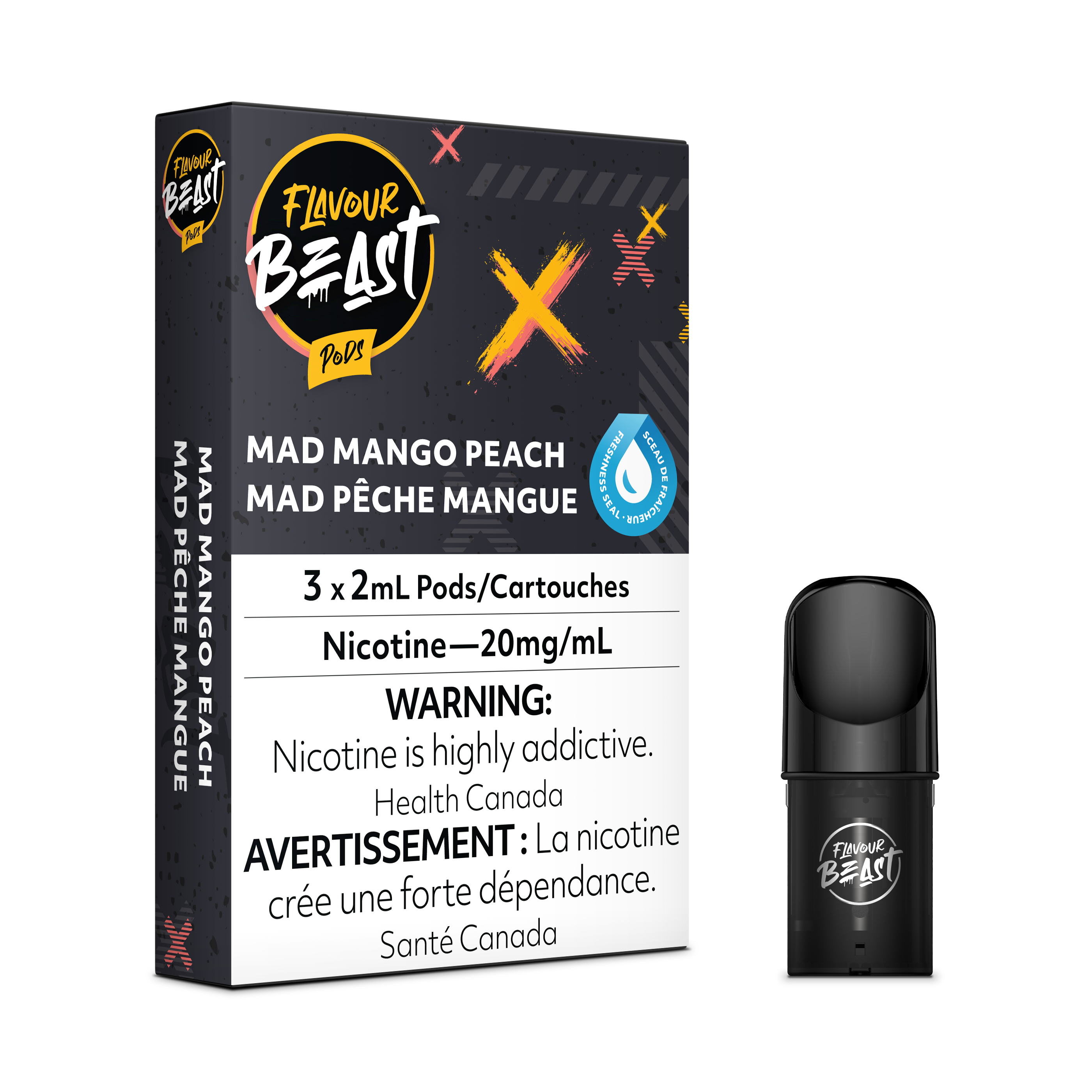 MAD MANGO PEACH - FLAVOUR BEAST PODS