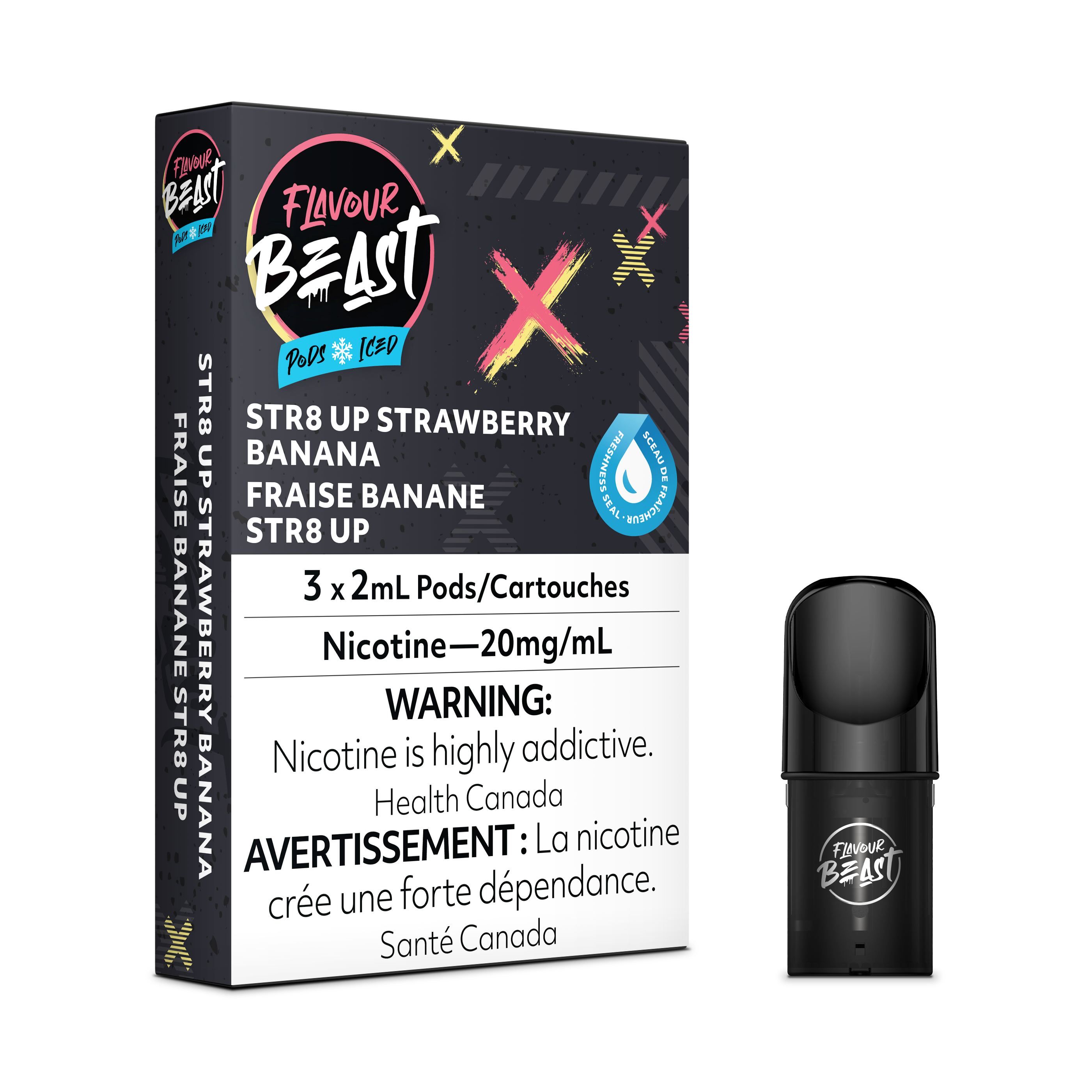 STR8 UP STRAWBERRY BANANA - FLAVOUR BEAST PODS