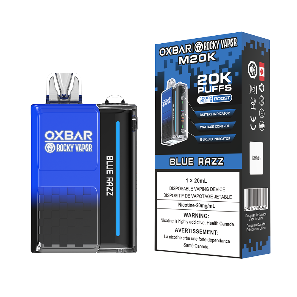 BLUE RAZZ - OXBAR M20K BY ROCKY VAPOR (ONTARIO)
