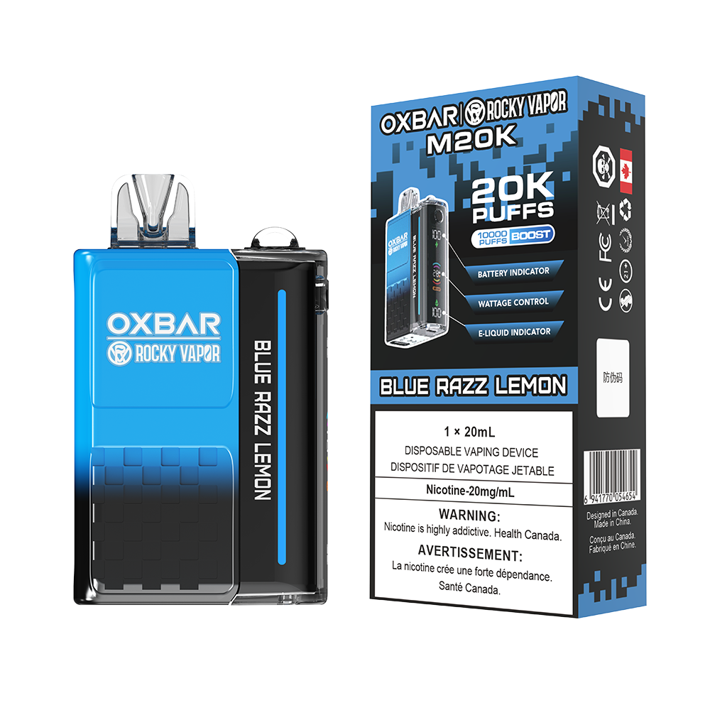 BLUE RAZZ LEMON - OXBAR M20K BY ROCKY VAPOR (ONTARIO)