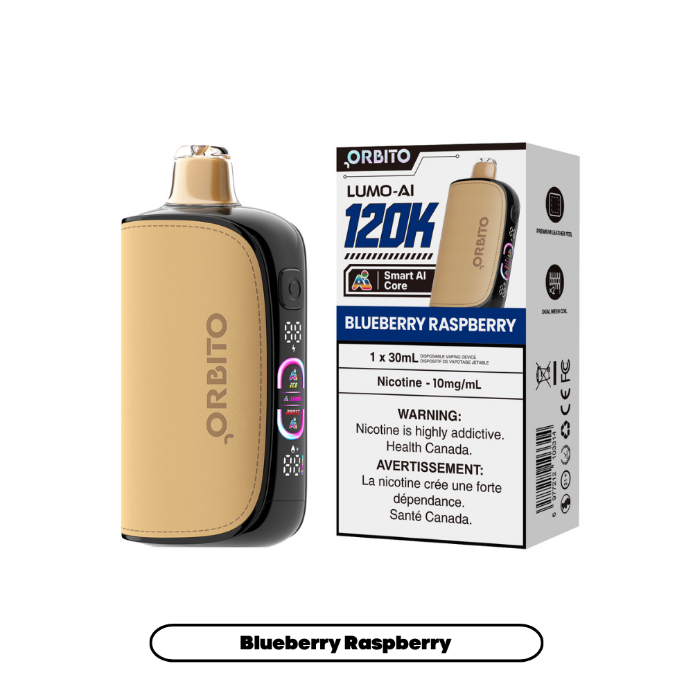 BLUEBERRY RASPBERRY - ORBITO LUMO AI 120K LOW NICOTINE (10mg) (30mL)