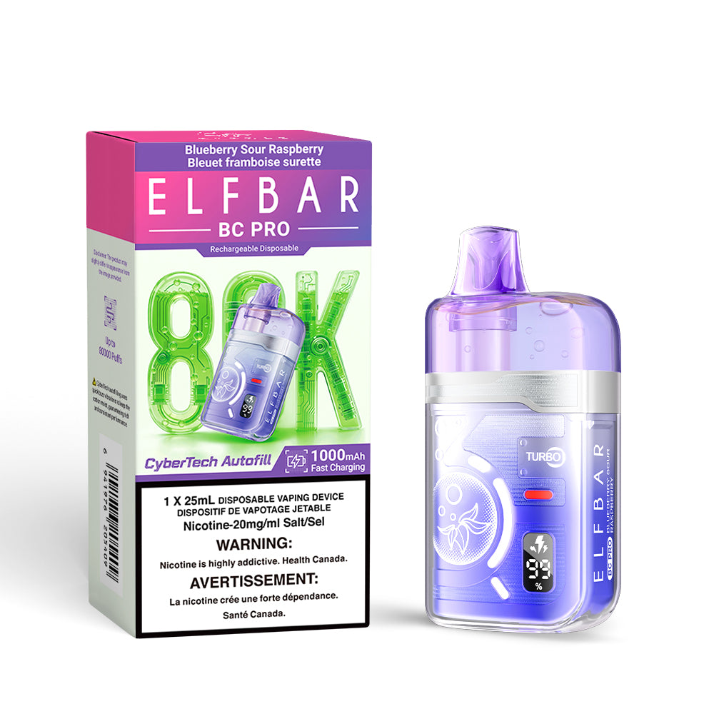 BLUEBERRY SOUR RASPBERRY - ELFBAR BC PRO 80K (25ML) (ONTARIO)