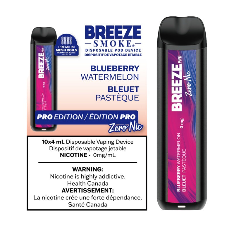 BLUEBERRY WATERMELON - BREEZE PRO EDITION (4mL) (ZERO NICOTINE)