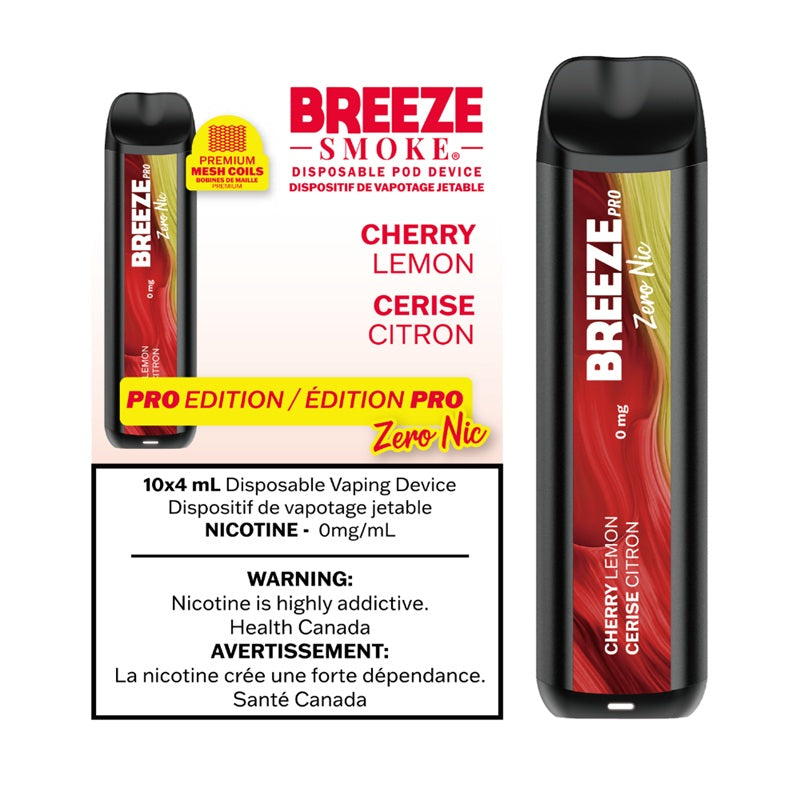 CHERRY LEMON - BREEZE PRO EDITION (4mL) (ZERO NICOTINE)