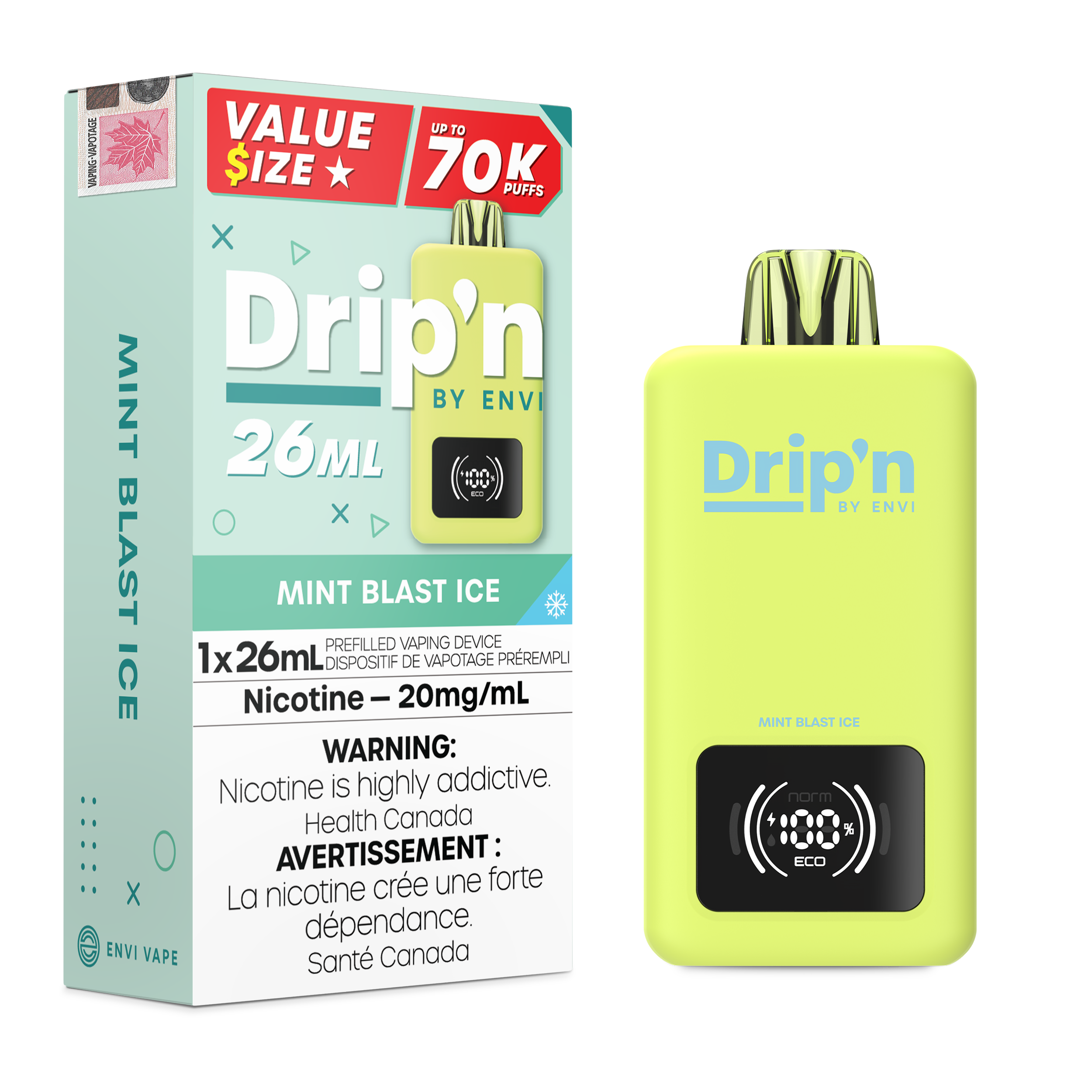 MINT BLAST ICE - DRIP'N 26ML BY ENVI