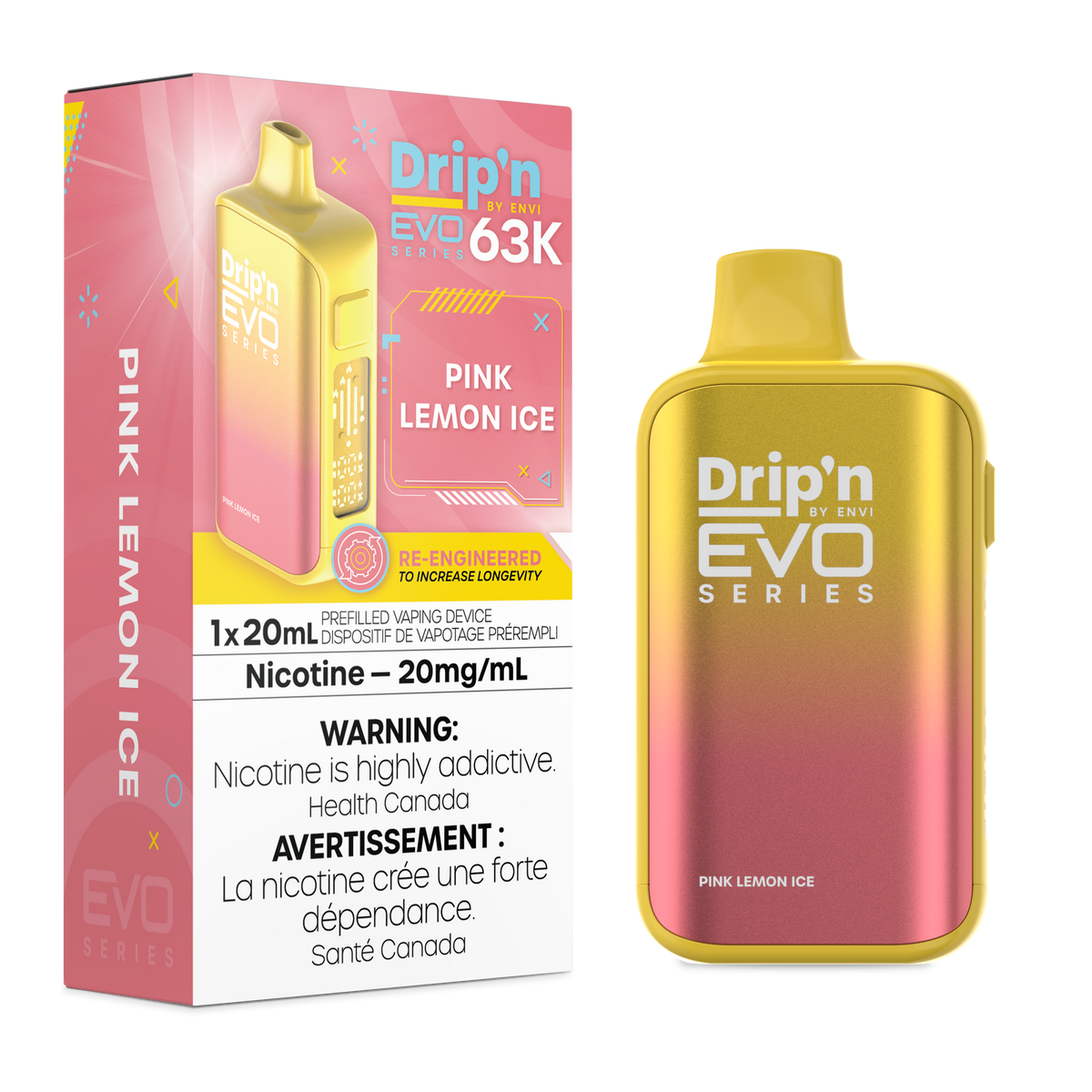 PINK LEMON ICE - DRIP'N EVO 63K BY ENVI (20ML)