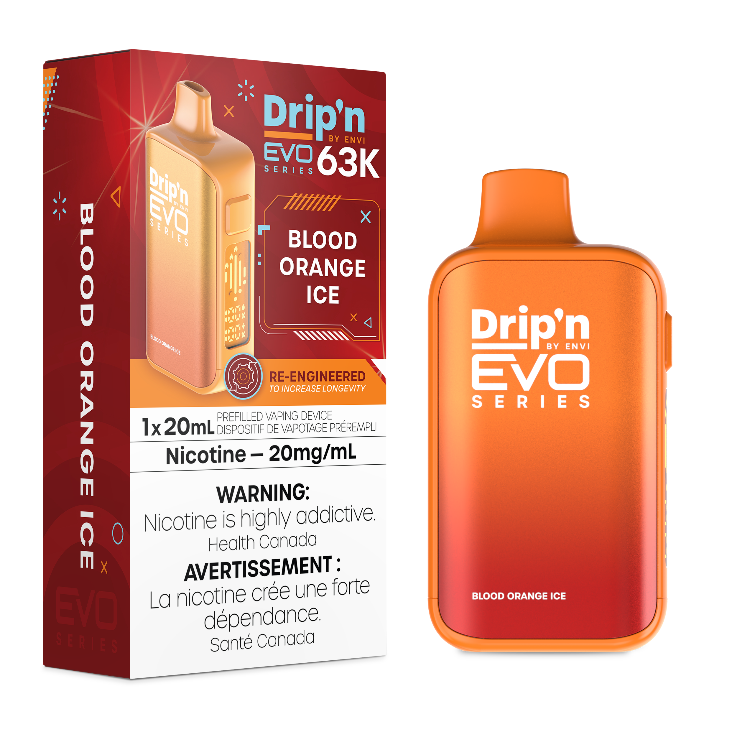 BLOOD ORANGE ICE - DRIP'N EVO 63K BY ENVI (20ML)