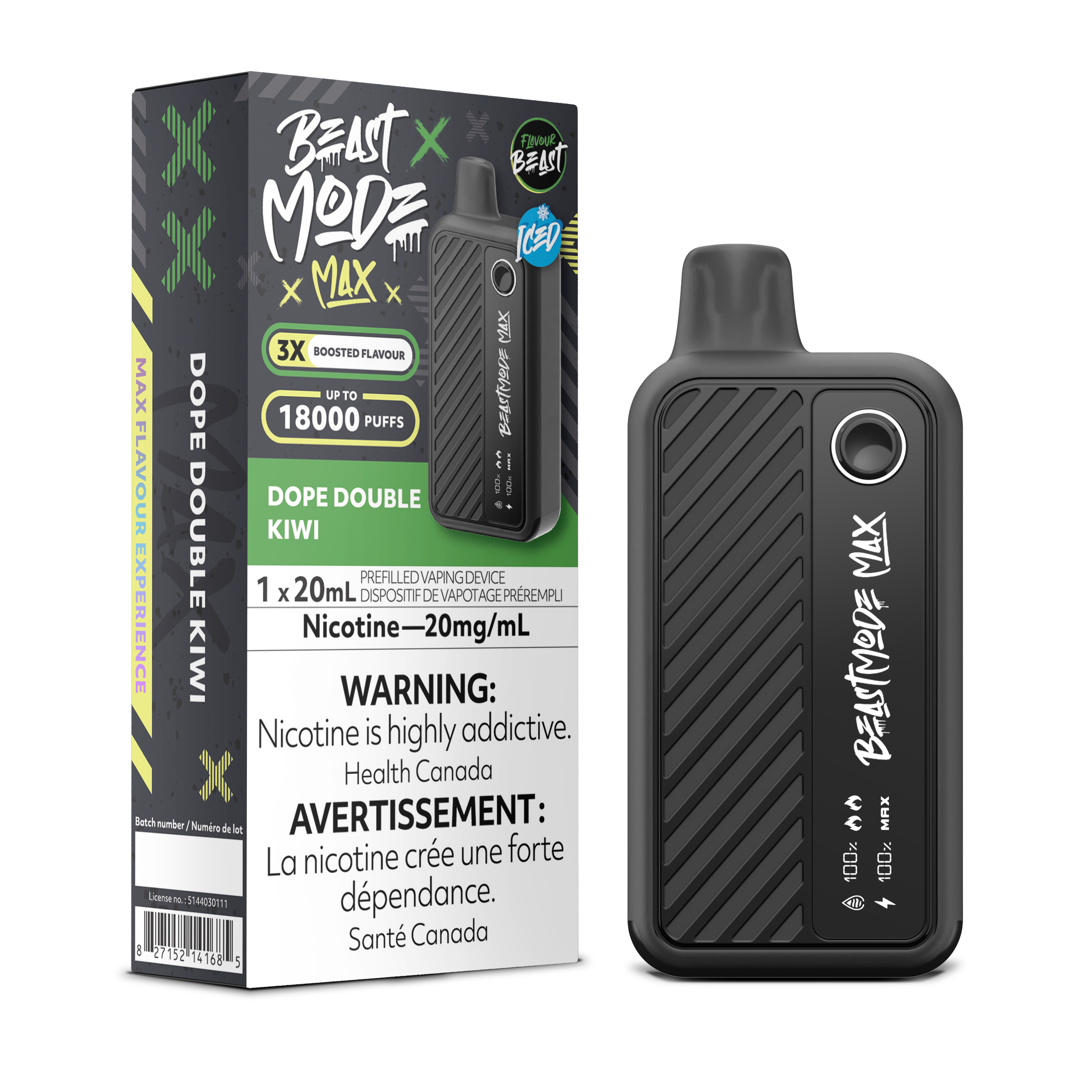 DOPE DOUBLE KIWI - FLAVOUR BEAST BEAST MODE MAX (20mL) (ONTARIO)