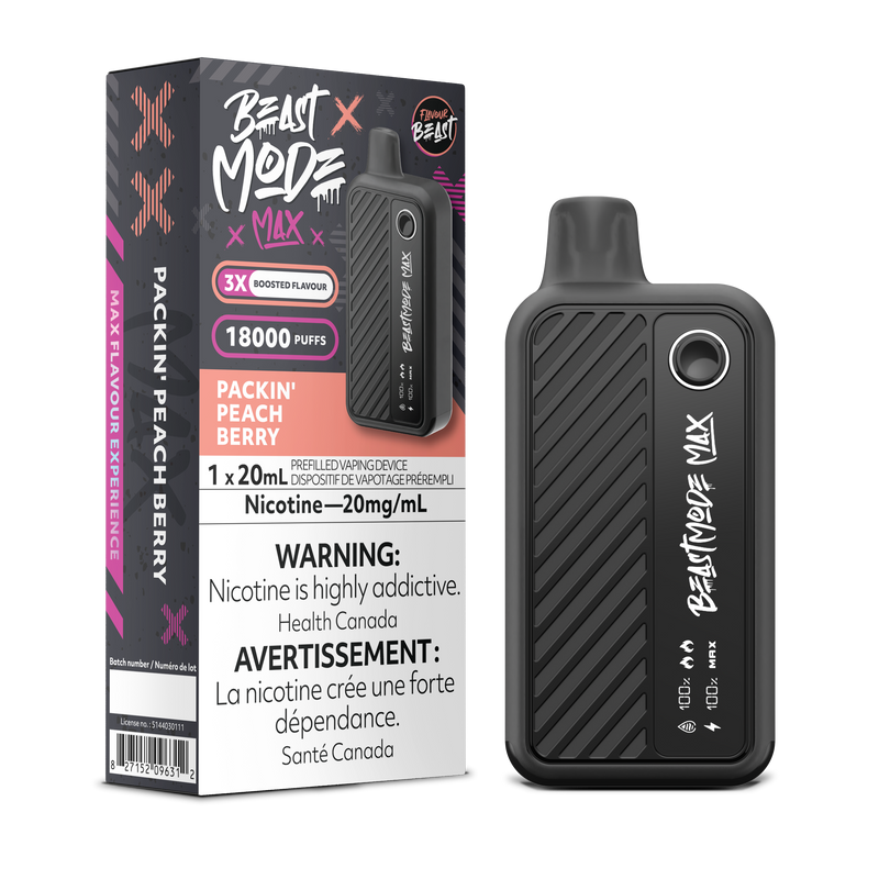 PACKIN' PEACH BERRY - FLAVOUR BEAST BEAST MODE MAX (20mL) (ONTARIO)