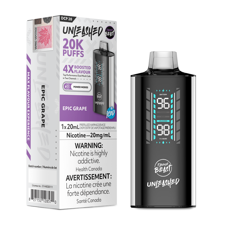 FLAVOUR BEAST UNLEASHED DCP 20K - EPIC GRAPE (ONTARIO)