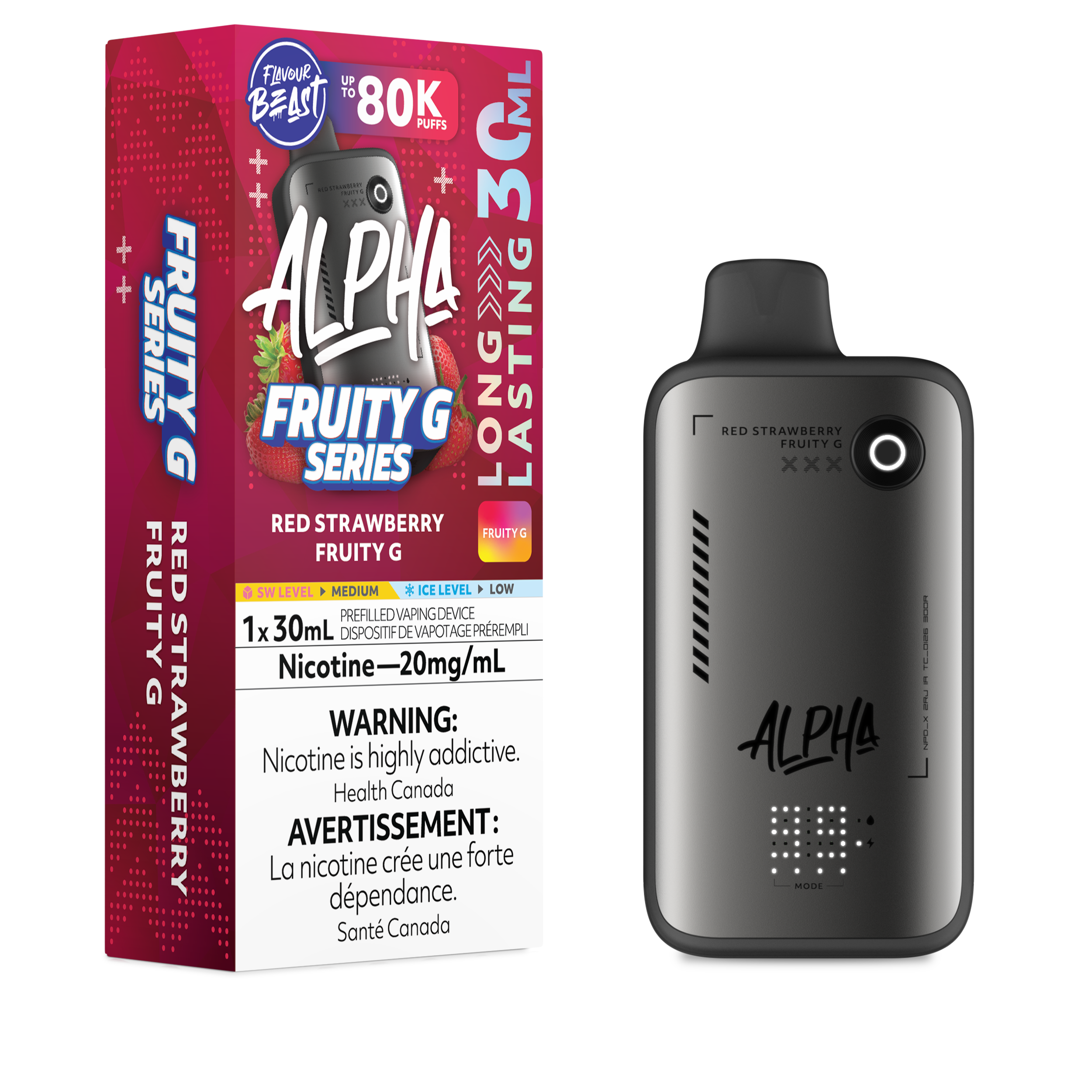 RED STRAWBERRY FRUITY G - FLAVOUR BEAST ALPHA (30mL)