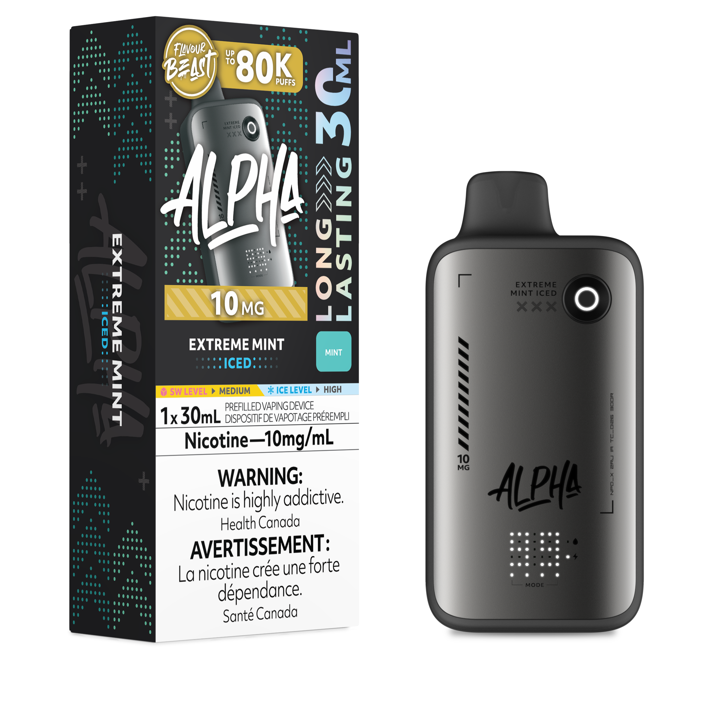 EXTREME MINT - FLAVOUR BEAST ALPHA LOW NICOTINE (10mg) (30mL)