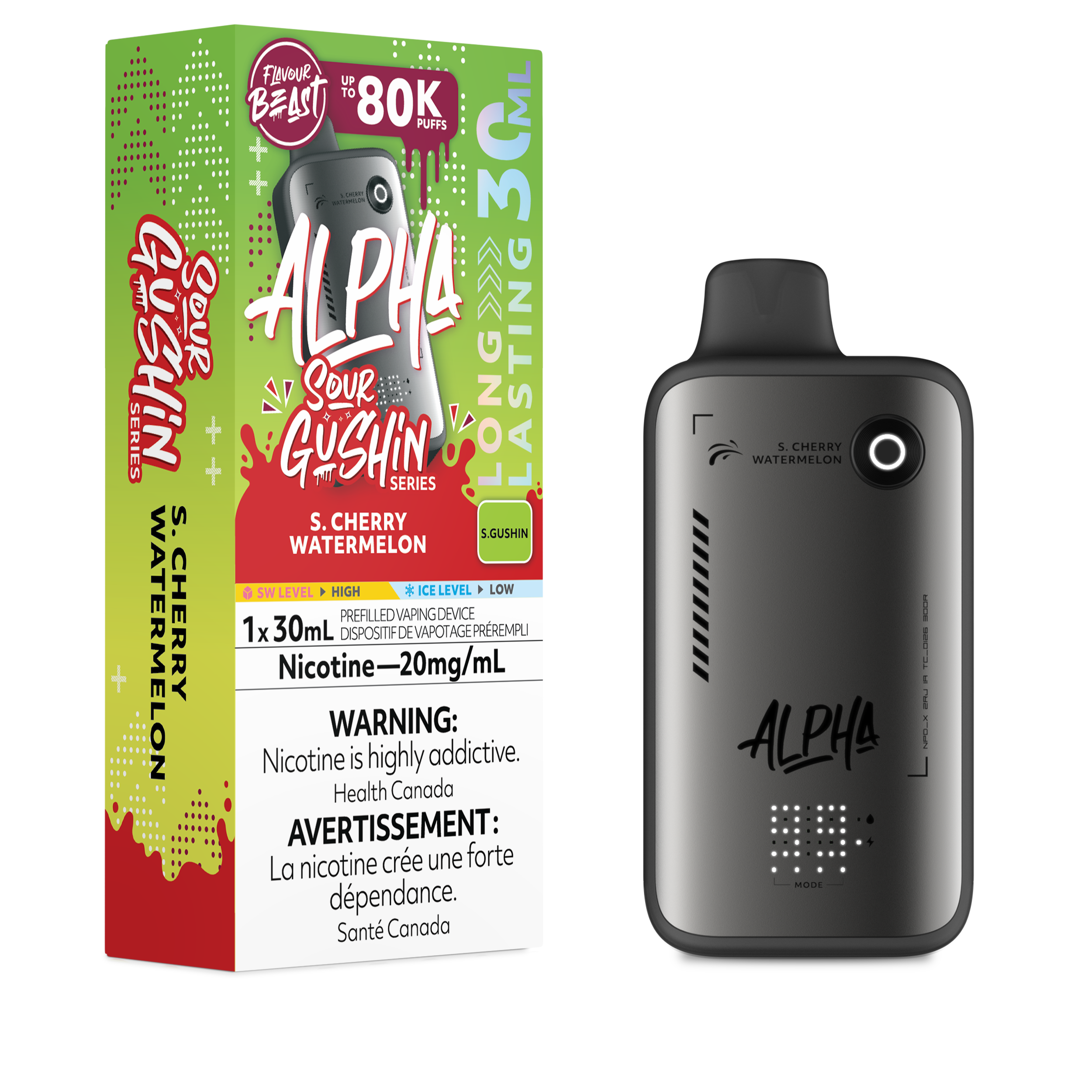GUSHIN S.CHERRY WATERMELON - FLAVOUR BEAST ALPHA (30mL)