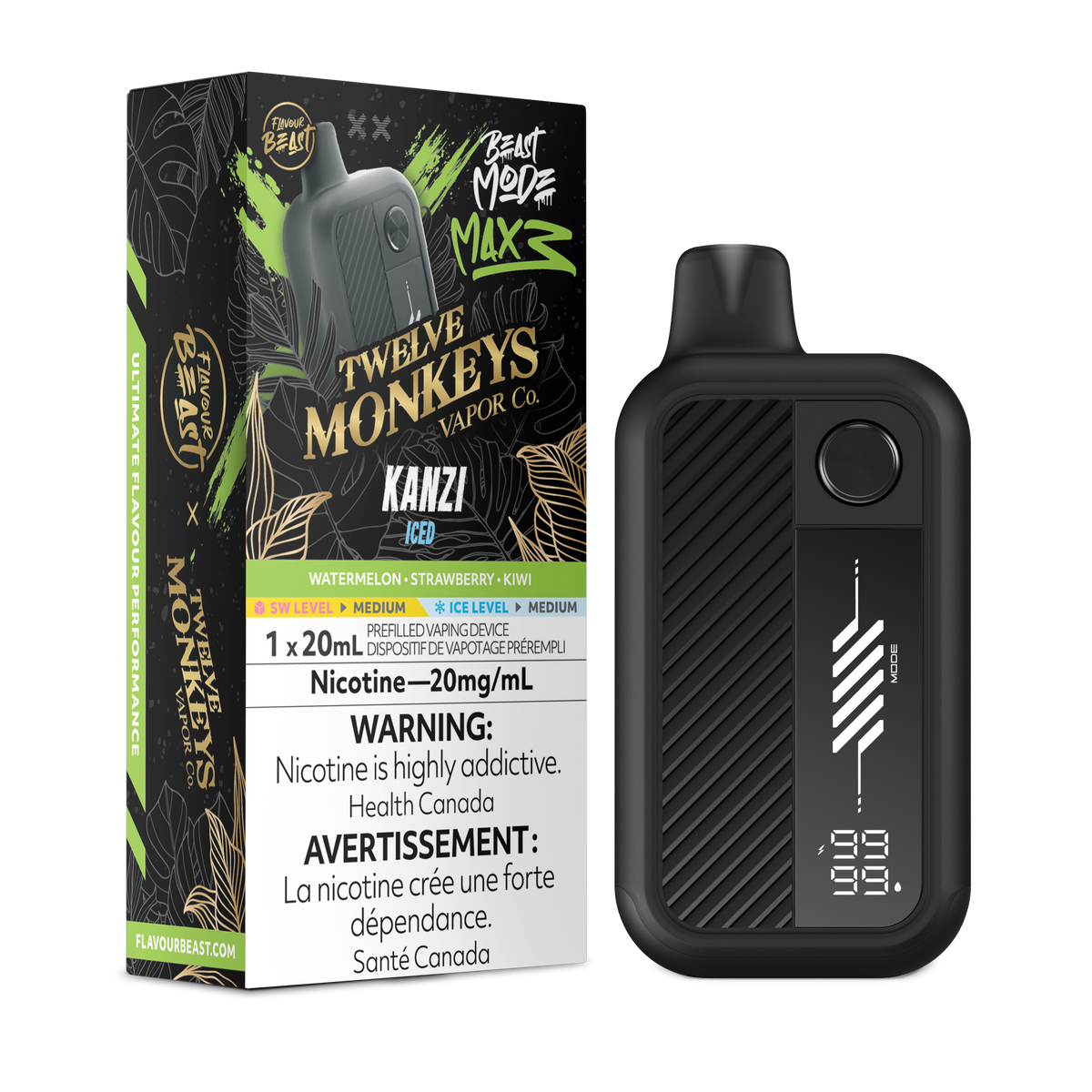KANZI - FLAVOUR BEAST X 12 MONKEYS BEAST MODE MAX 3 (20mL)