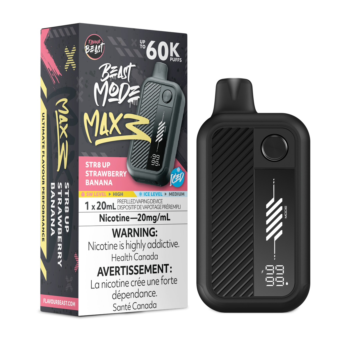 STR8 UP STRAWBERRY BANANA - FLAVOUR BEAST BEAST MODE MAX 3 (20mL)