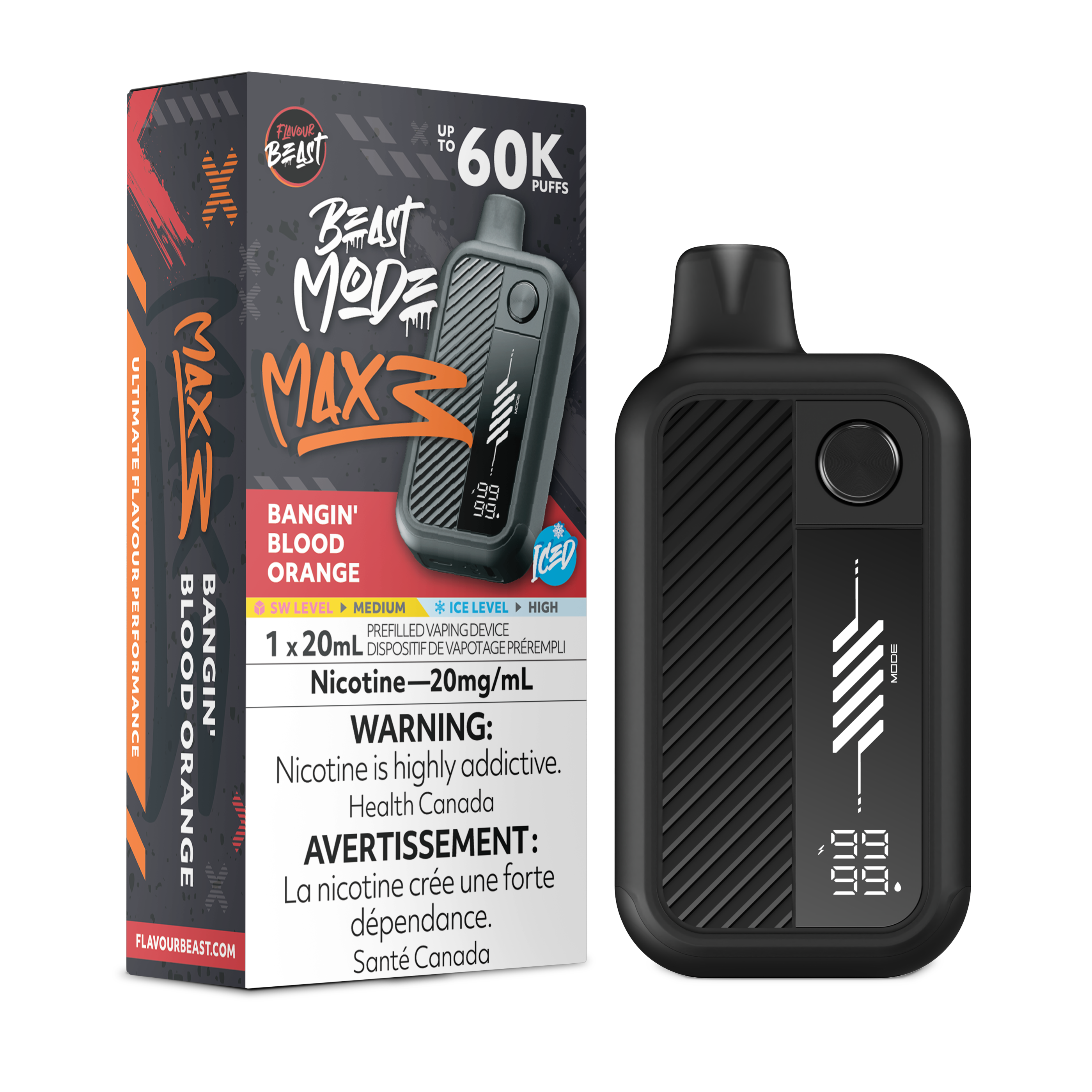 BANGIN' BLOOD ORANGE - FLAVOUR BEAST BEAST MODE MAX 3 (20mL)