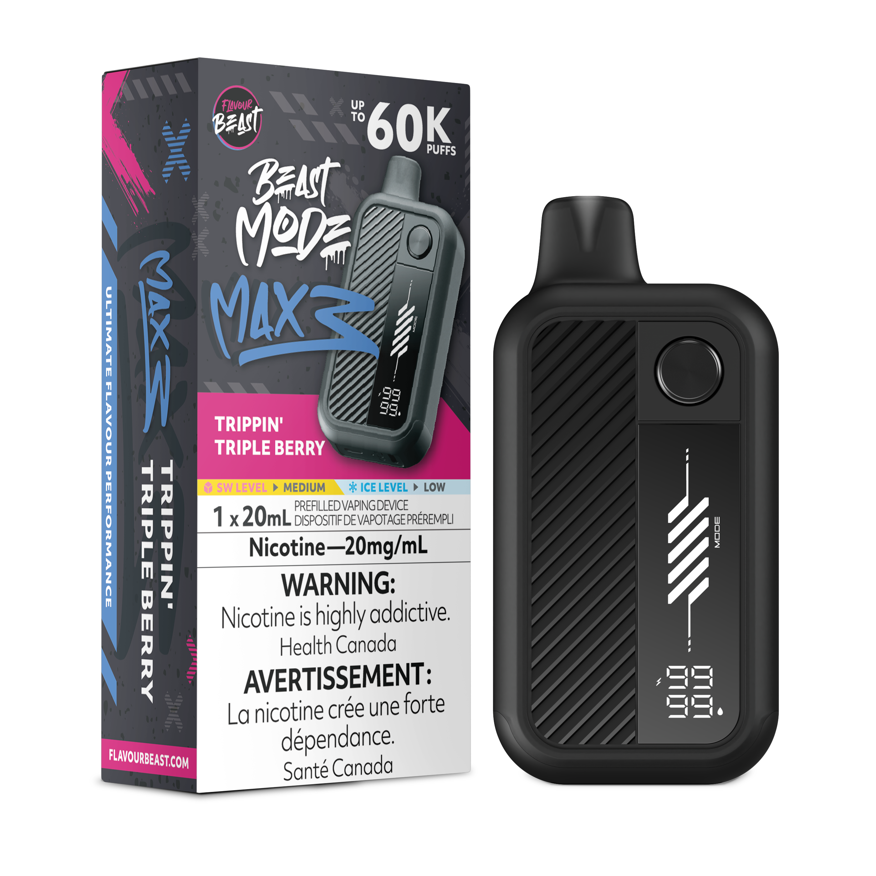 TRIPPIN' TRIPLE BERRY - FLAVOUR BEAST BEAST MODE MAX 3 (20mL)