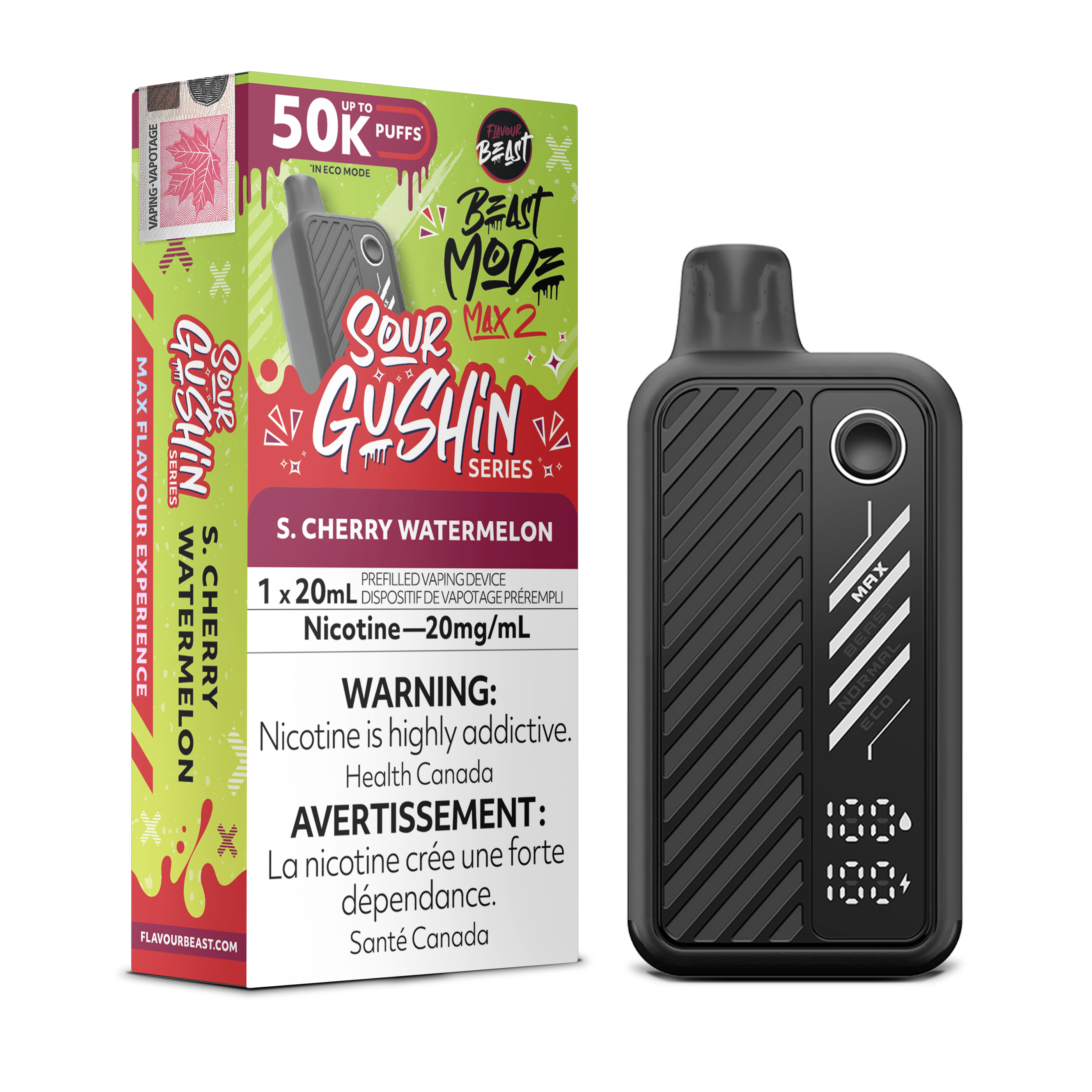 GUSHIN S. CHERRY WATERMELON - FLAVOUR BEAST BEAST MODE MAX 2 (20mL)