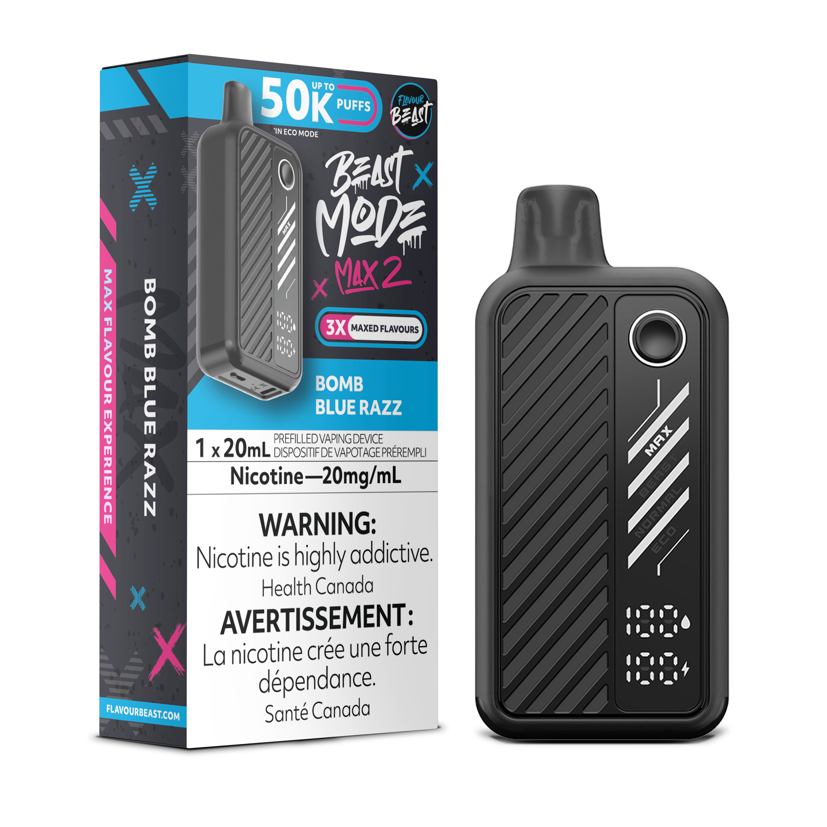 BOMB BLUE RAZZ - FLAVOUR BEAST BEAST MODE MAX 2 (20mL)
