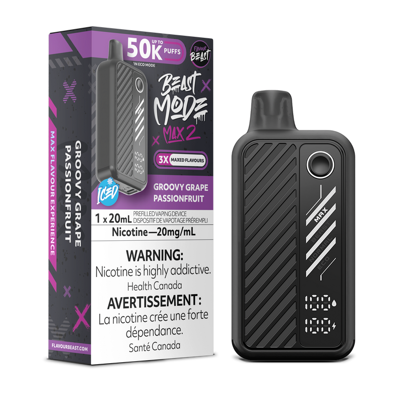 GROOVY GRAPE PASSIONFRUIT - FLAVOUR BEAST BEAST MODE MAX 2 (20mL) (ONTARIO)