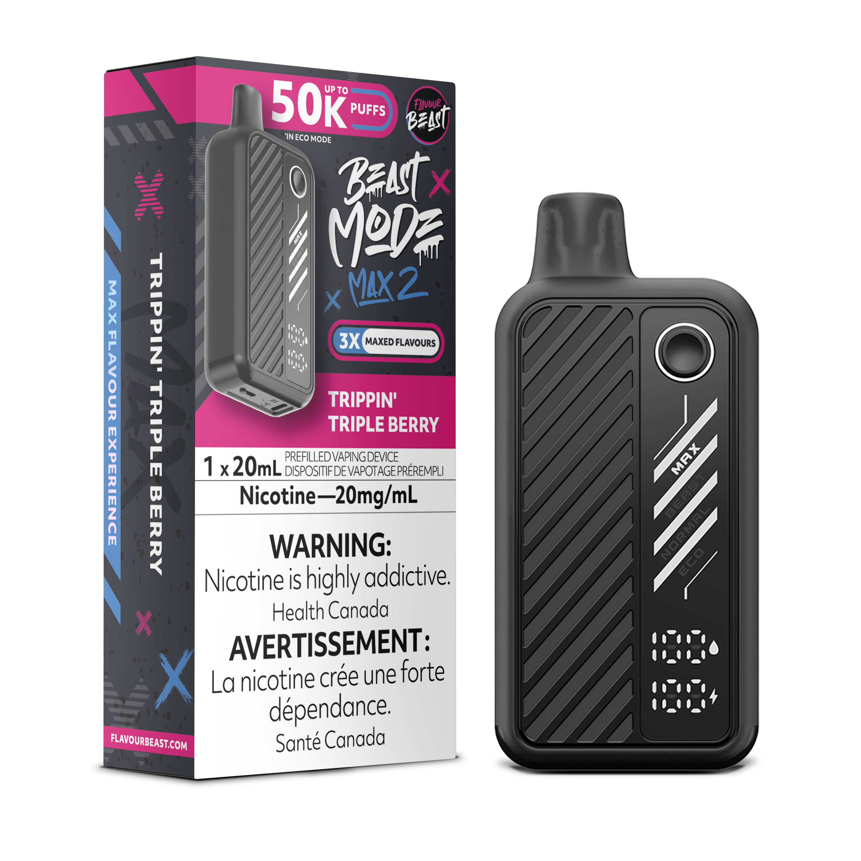TRIPPIN' TRIPLE BERRY - FLAVOUR BEAST BEAST MODE MAX 2 (20mL)