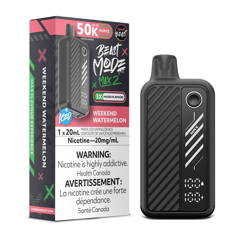 WEEKEND WATERMELON - FLAVOUR BEAST BEAST MODE MAX 2 (20mL) (ONTARIO)