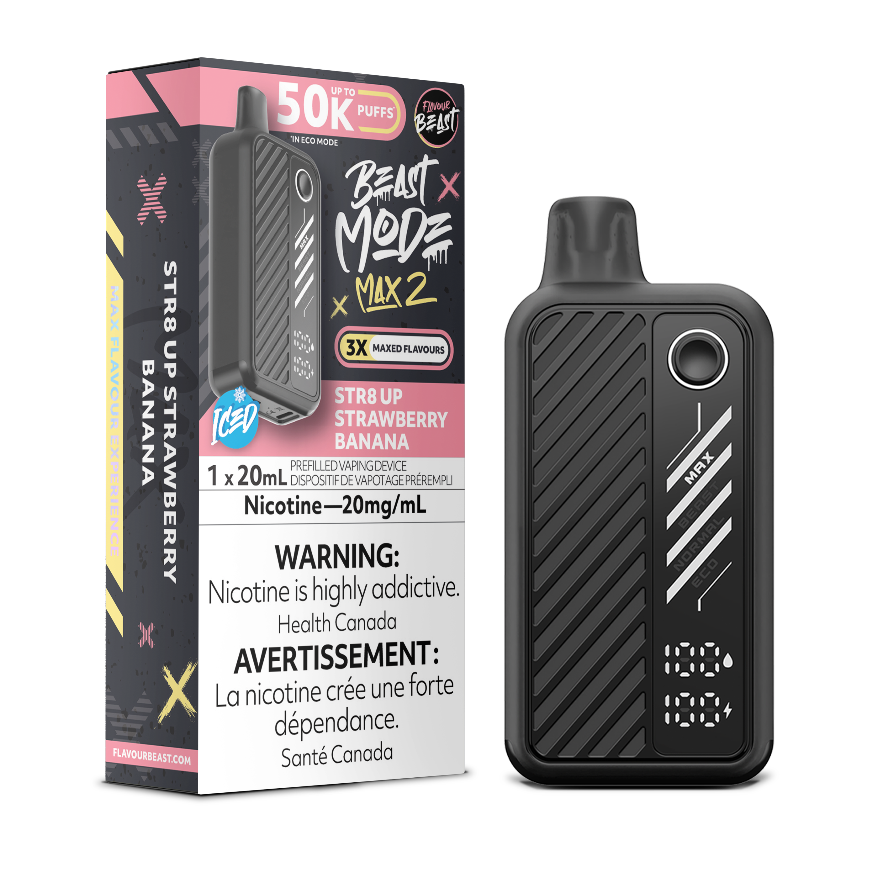STR8 UP STRAWBERRY BANANA - FLAVOUR BEAST BEAST MODE MAX 2 (20mL)