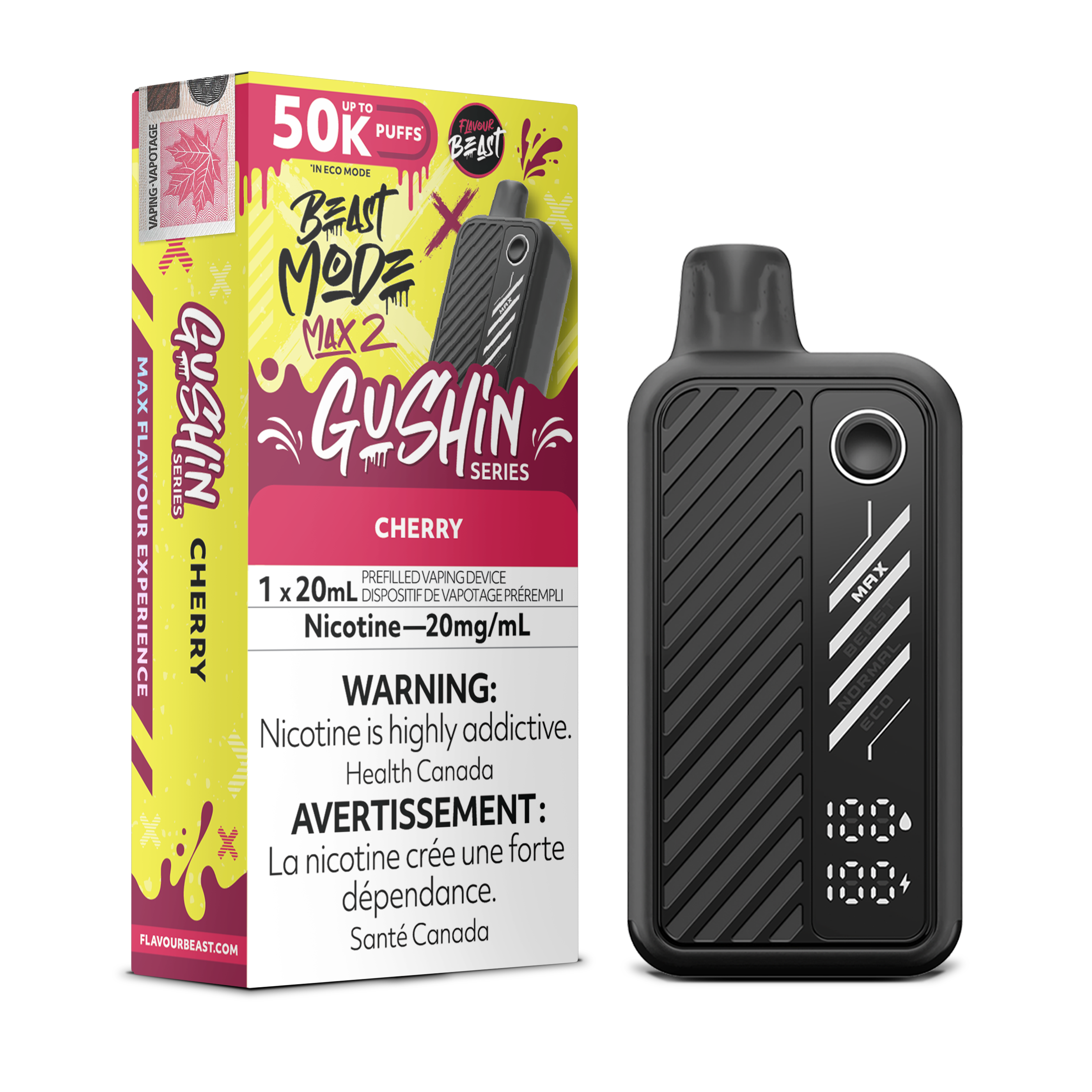 GUSHIN CHERRY  - FLAVOUR BEAST BEAST MODE MAX 2 (20mL)