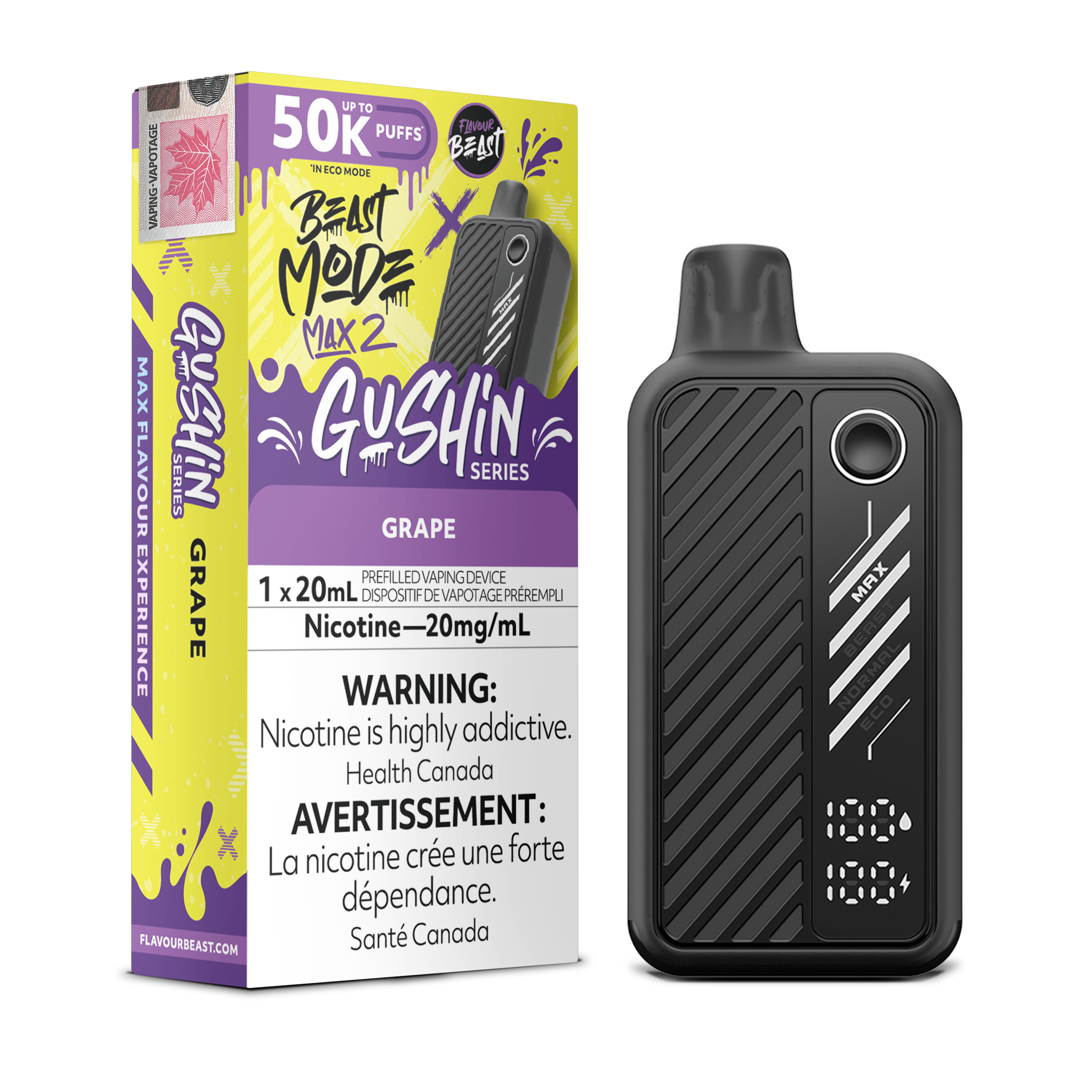 GUSHIN GRAPE  - FLAVOUR BEAST BEAST MODE MAX 2 (20mL)
