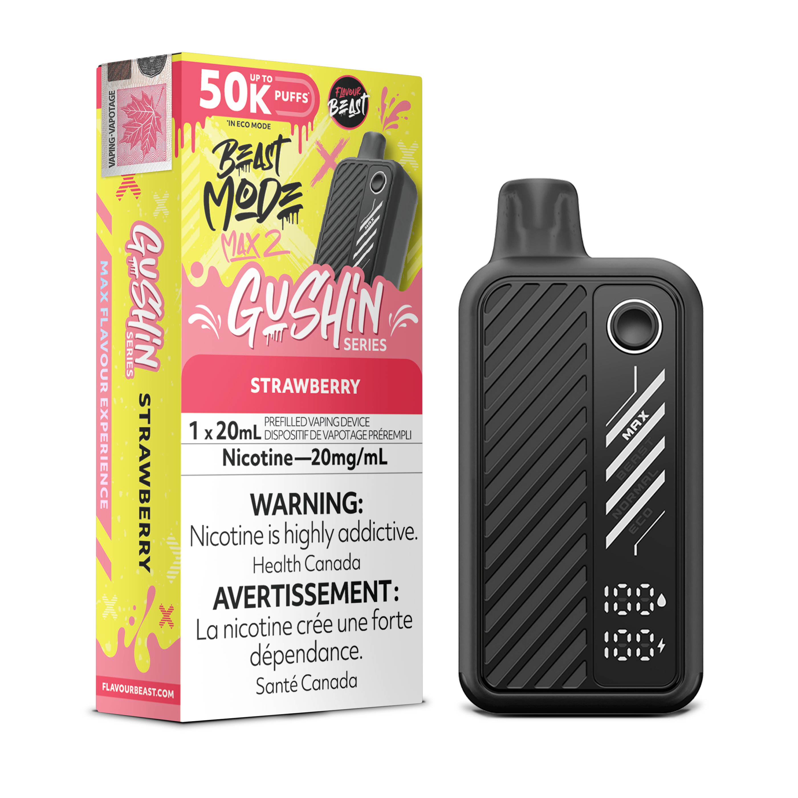 GUSHIN STRAWBERRY  - FLAVOUR BEAST BEAST MODE MAX 2 (20mL)
