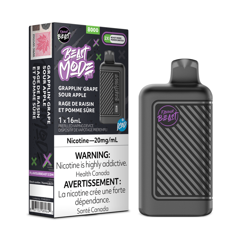 GRAPPLIN' GRAPE SOUR APPLE - FLAVOUR BEAST BEAST MODE 8K (ONTARIO)