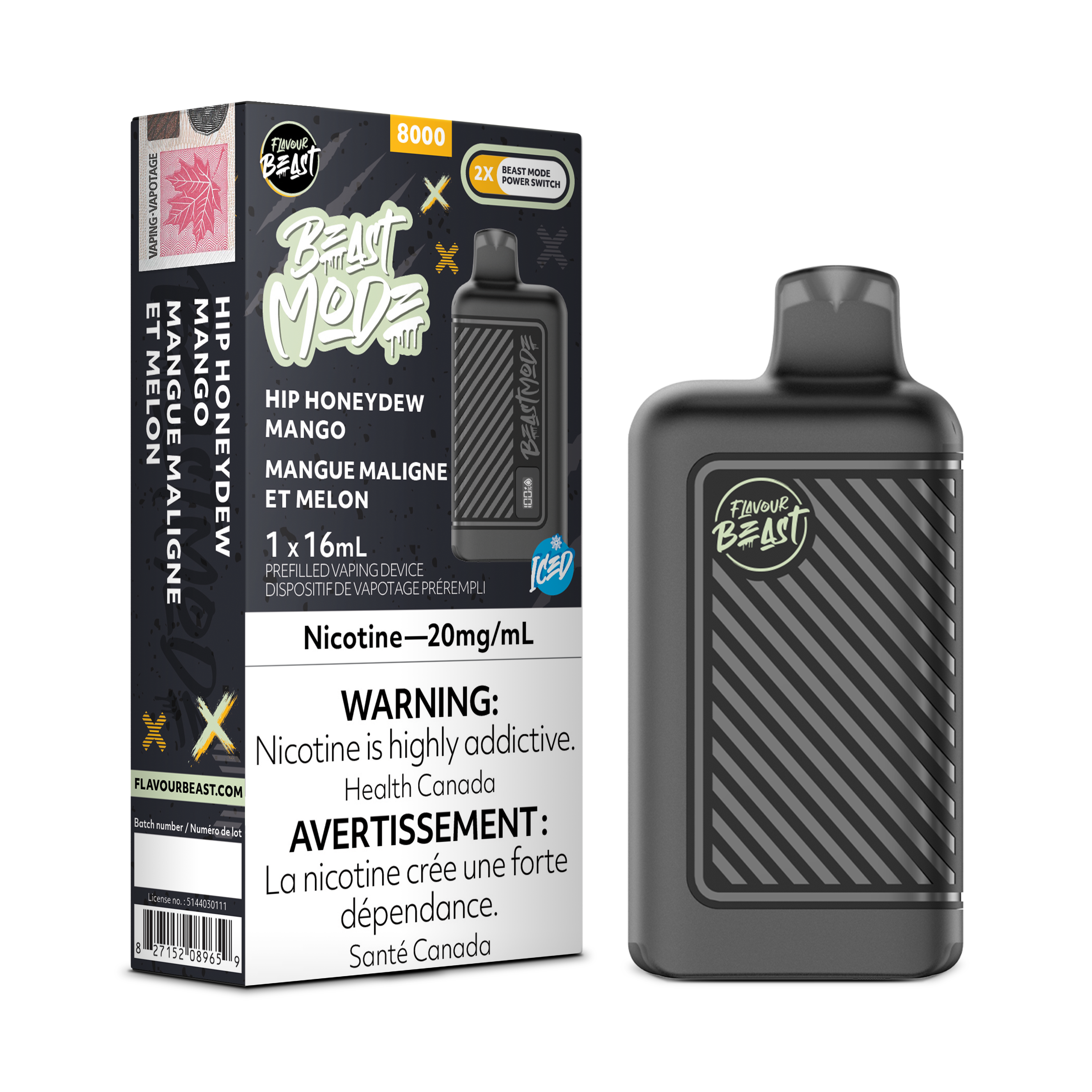 HIP HONEYDEW MANGO - FLAVOUR BEAST BEAST MODE 8K (ONTARIO)