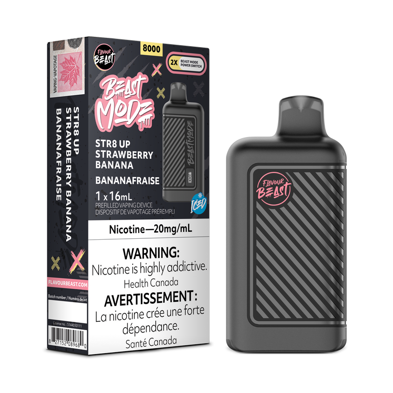 STR8 UP STRAWBERRY BANANA - FLAVOUR BEAST BEAST MODE 8K (ONTARIO)