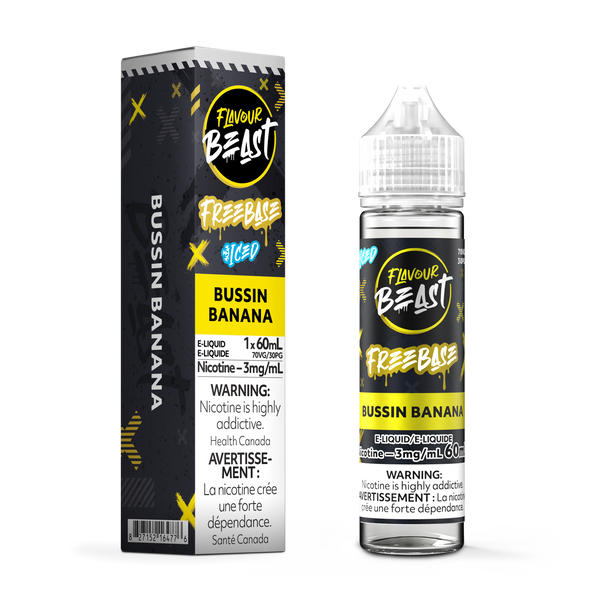 BUSSIN BANANA - FLAVOUR BEAST FREEBASE E LIQUID (60mL) (ONTARIO)