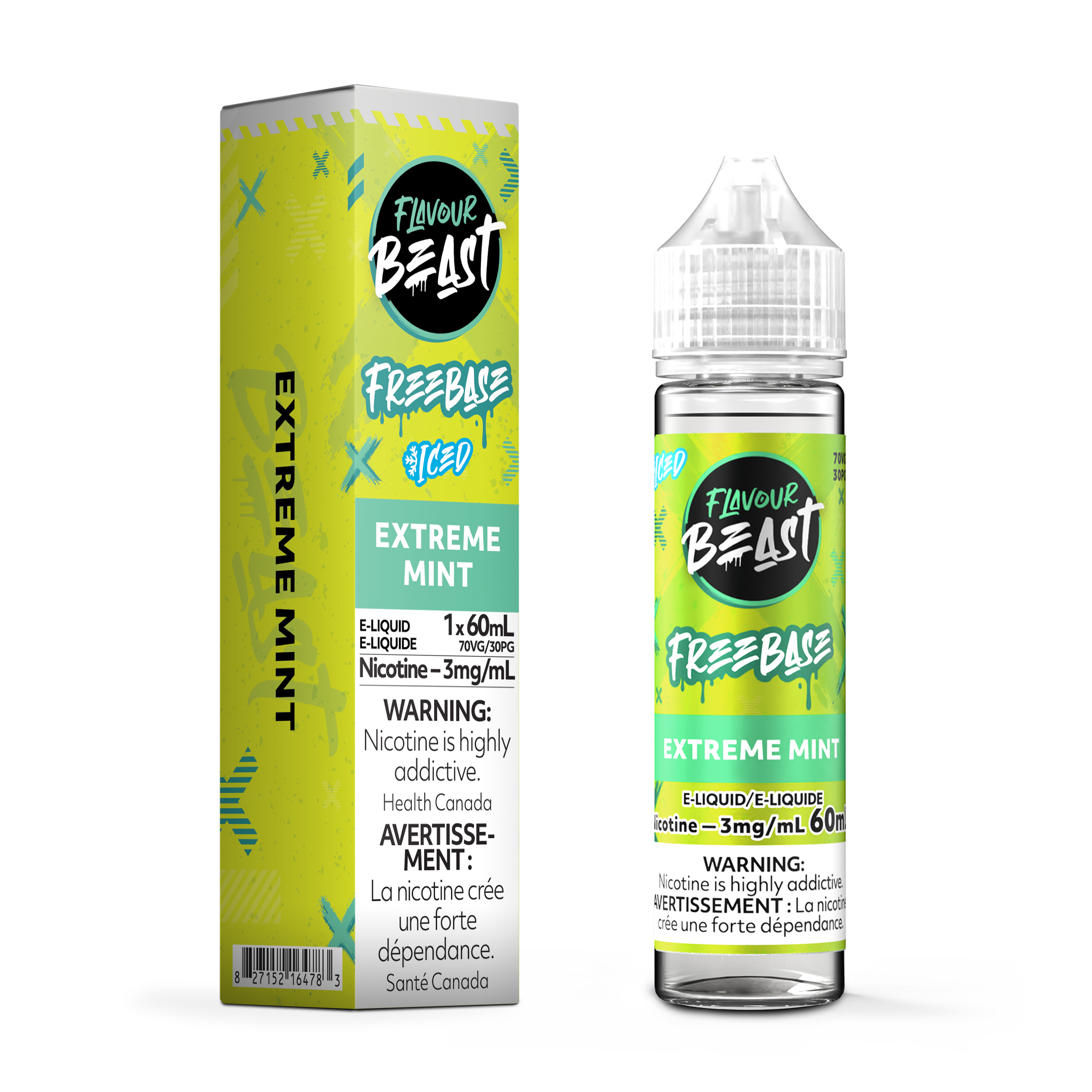 EXTREME MINT - FLAVOUR BEAST FREEBASE E LIQUID (60mL) (ONTARIO)