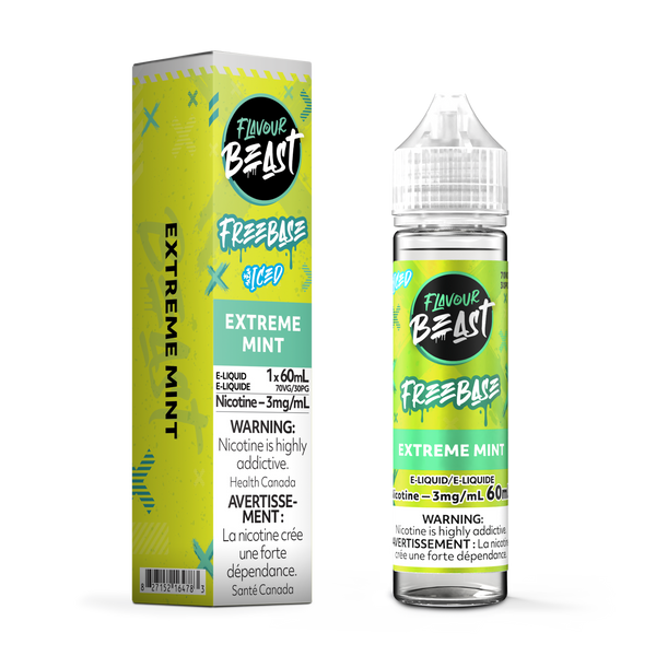 EXTREME MINT - FLAVOUR BEAST FREEBASE E LIQUID (60mL) (ONTARIO)