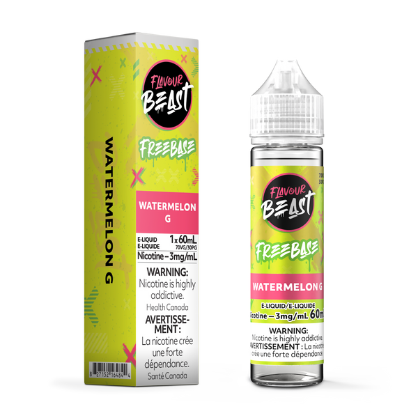 WATERMELON G - FLAVOUR BEAST FREEBASE E LIQUID (60mL) (ONTARIO)
