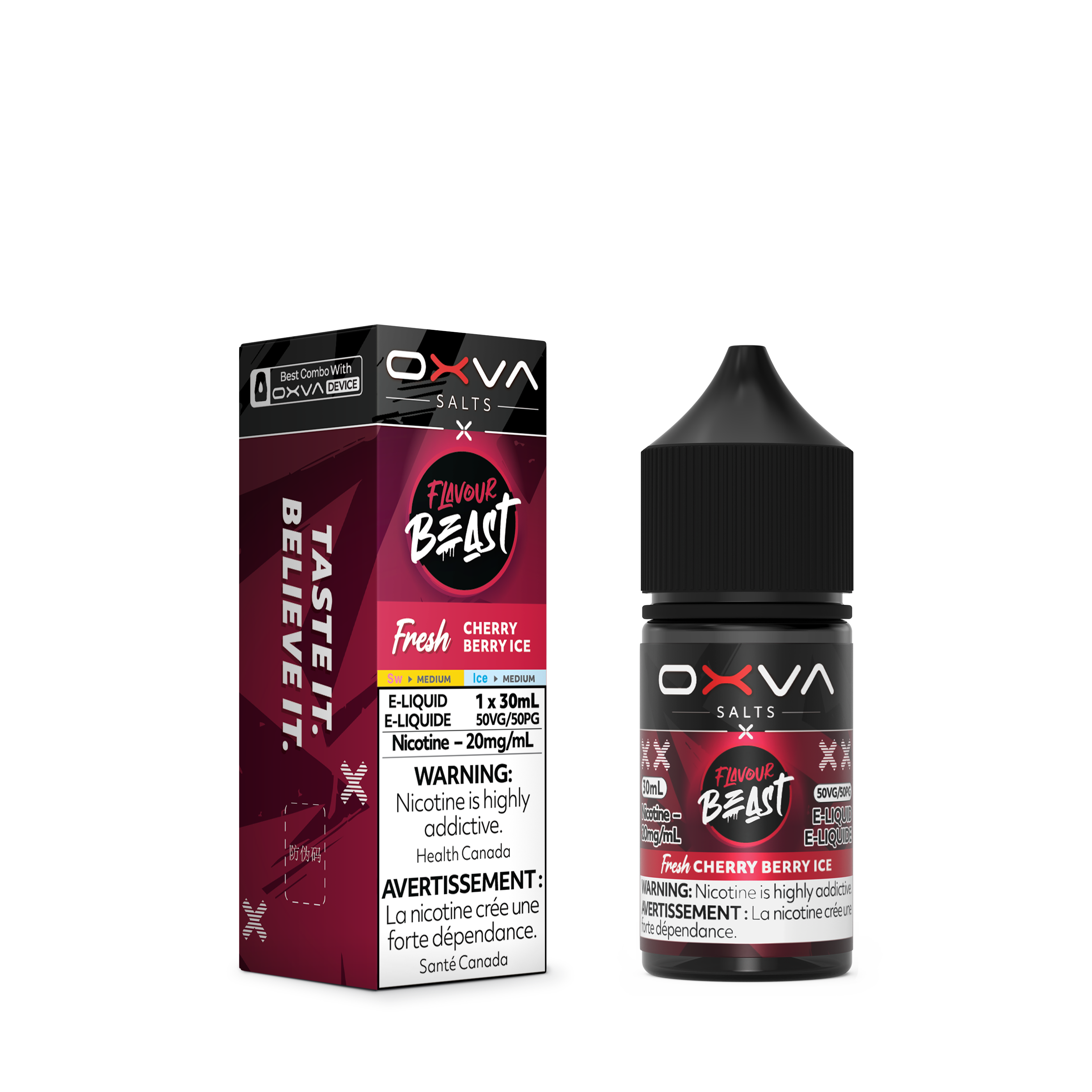 CHERRY BERRY ICE - FLAVOUR BEAST X OXVA FRESH E LIQUID (30mL)