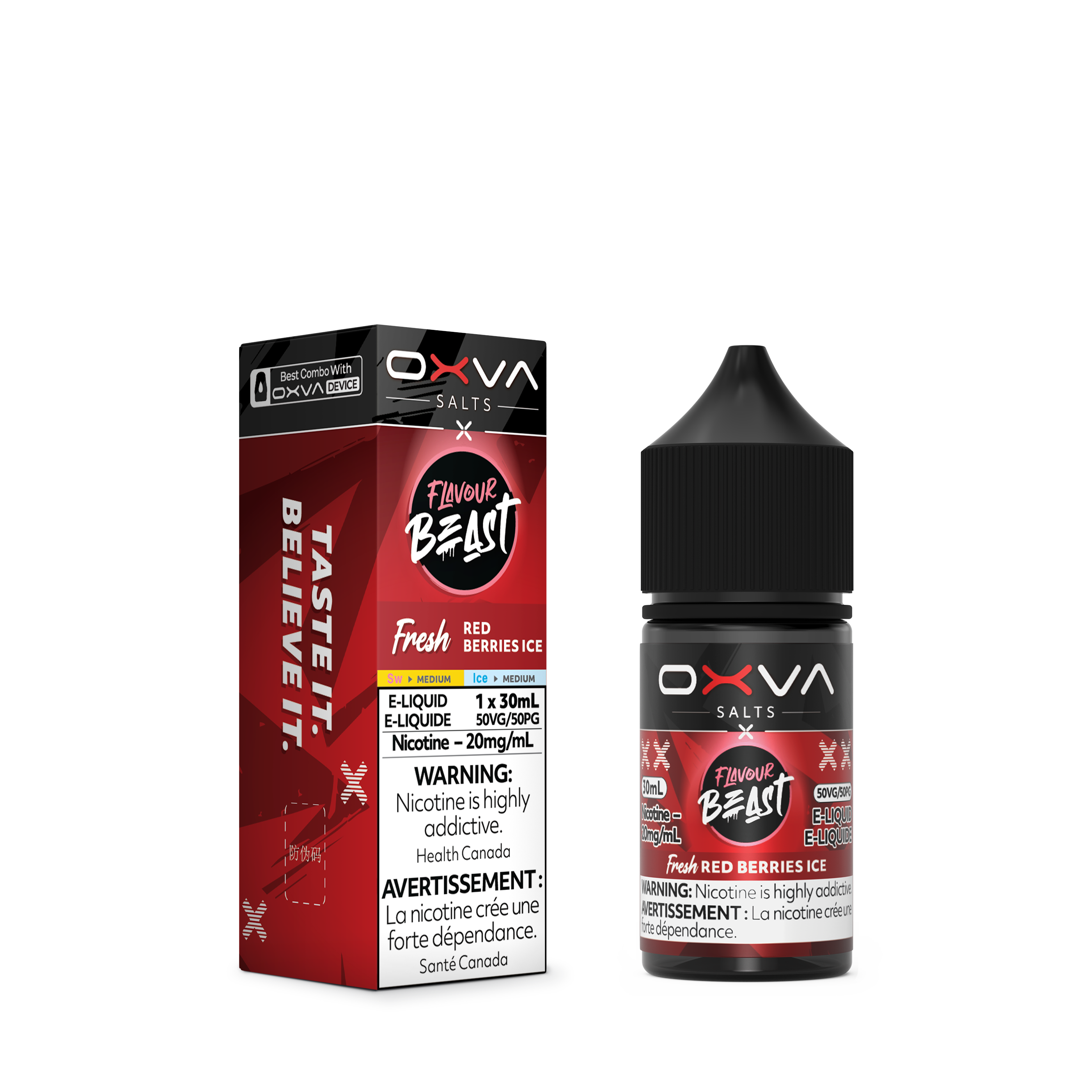 RED BERRIES ICE - FLAVOUR BEAST X OXVA FRESH E LIQUID (30mL)