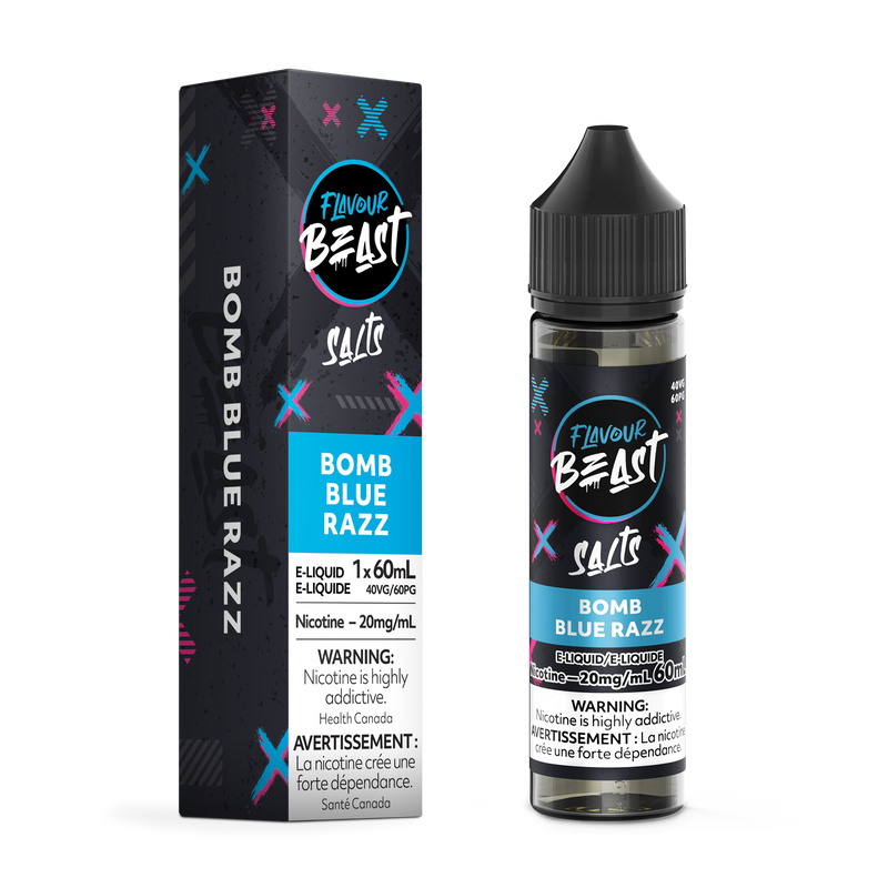 BOMB BLUE RAZZ - FLAVOUR BEAST E LIQUID (60mL) (ONTARIO)