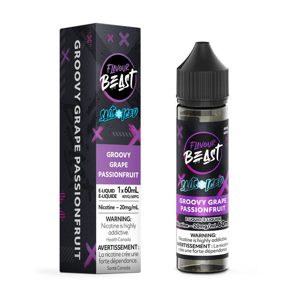 GROOVY GRAPE PASSIONFRUIT (ICED) - FLAVOUR BEAST E LIQUID (60mL) (ONTARIO)