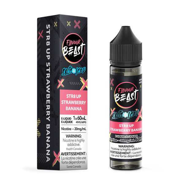 STR8 UP STRAWBERRY BANANA (ICED) - FLAVOUR BEAST E LIQUID (60mL) (ONTARIO)