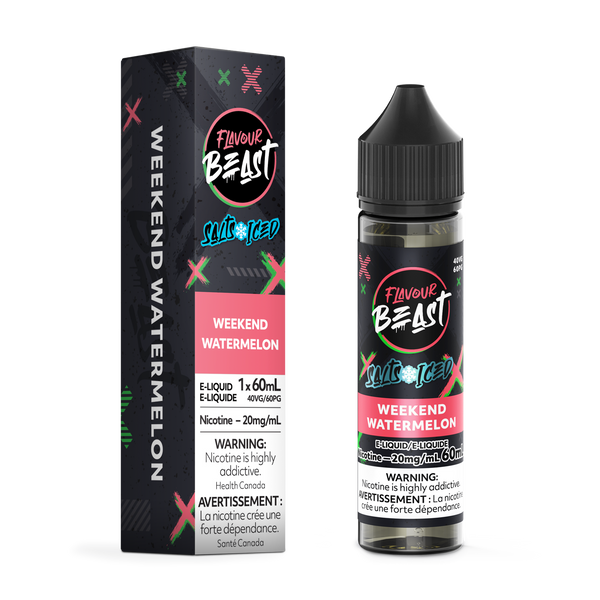 WEEKEND WATERMELON (ICED) - FLAVOUR BEAST E LIQUID (60mL) (ONTARIO)