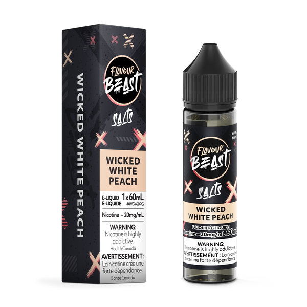 WICKED WHITE PEACH - FLAVOUR BEAST E LIQUID (60mL) (ONTARIO)