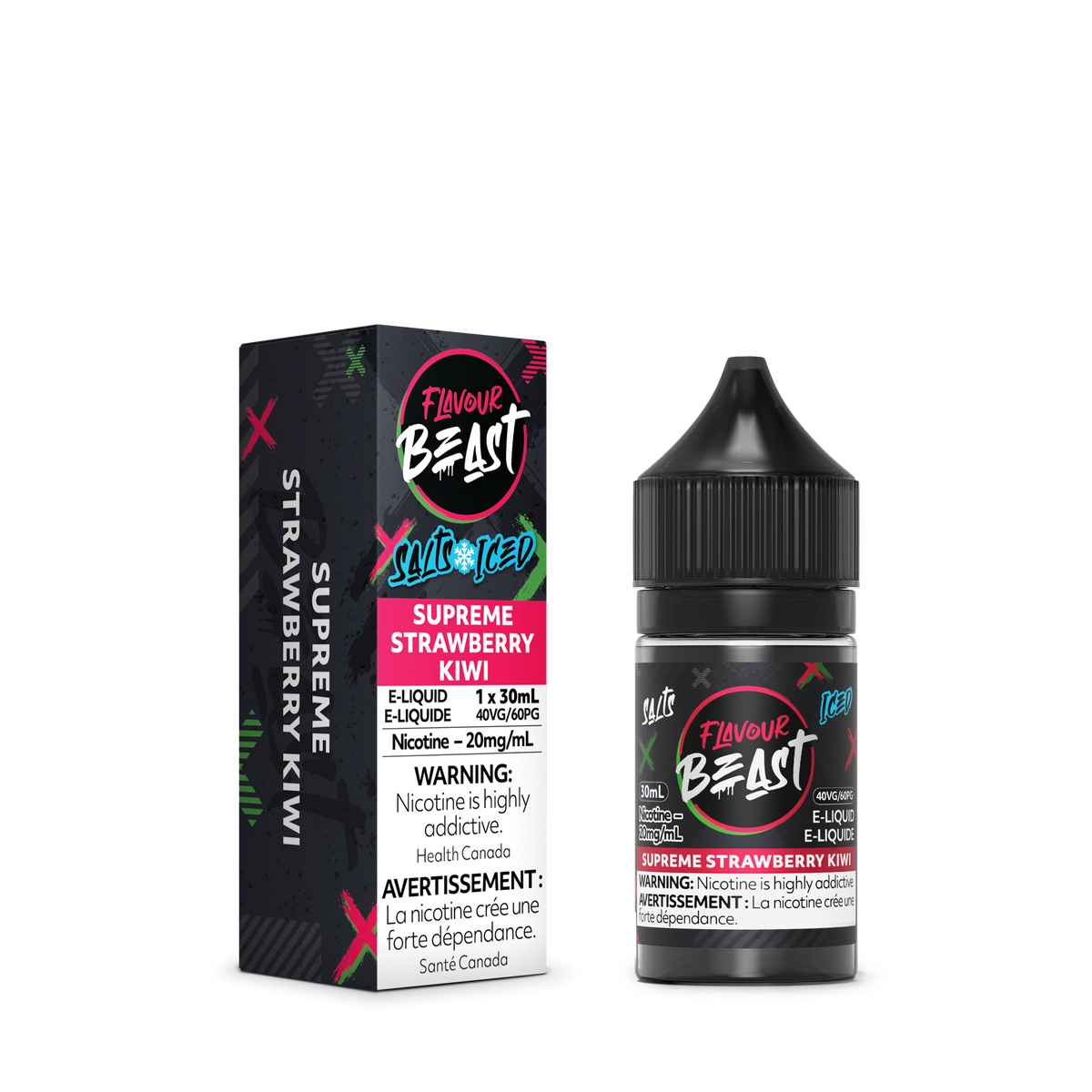 SUPREME STRAWBERRY KIWI - FLAVOUR BEAST E LIQUID (30mL)