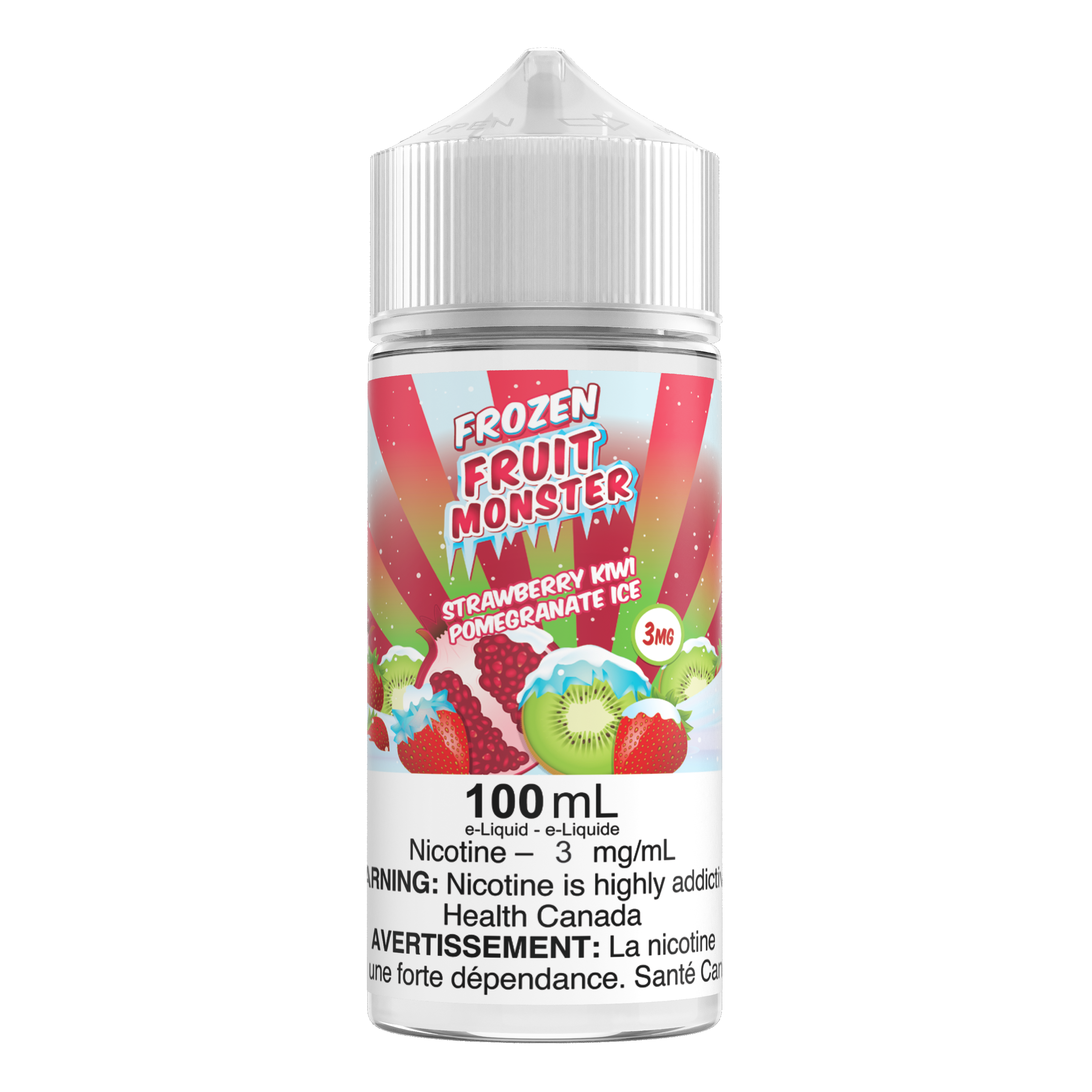 STRAWBERRY KIWI POMEGRANATE ICE - FROZEN FRUIT MONSTER (100mL)