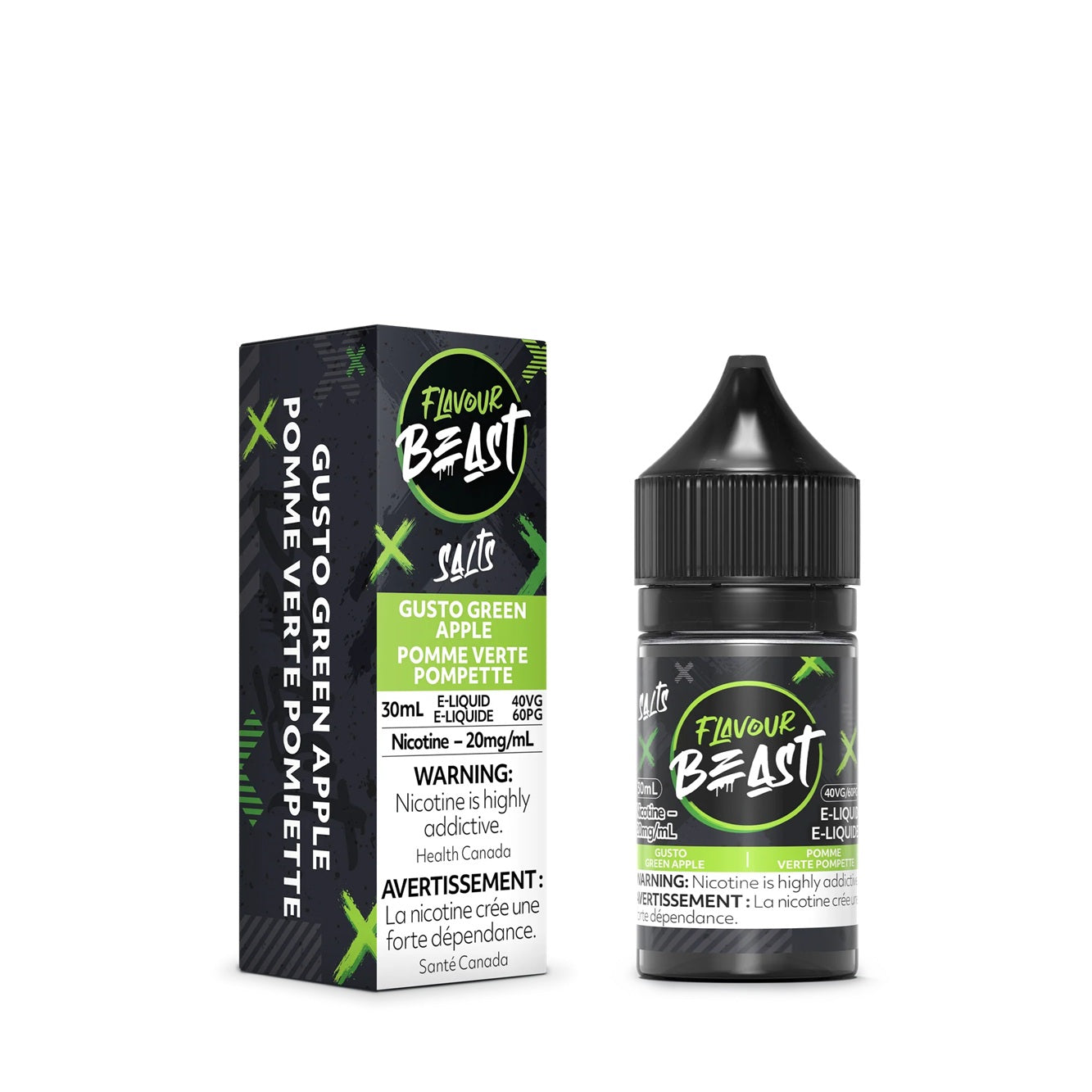 GUSTO GREEN APPLE - FLAVOUR BEAST E LIQUID (30mL)