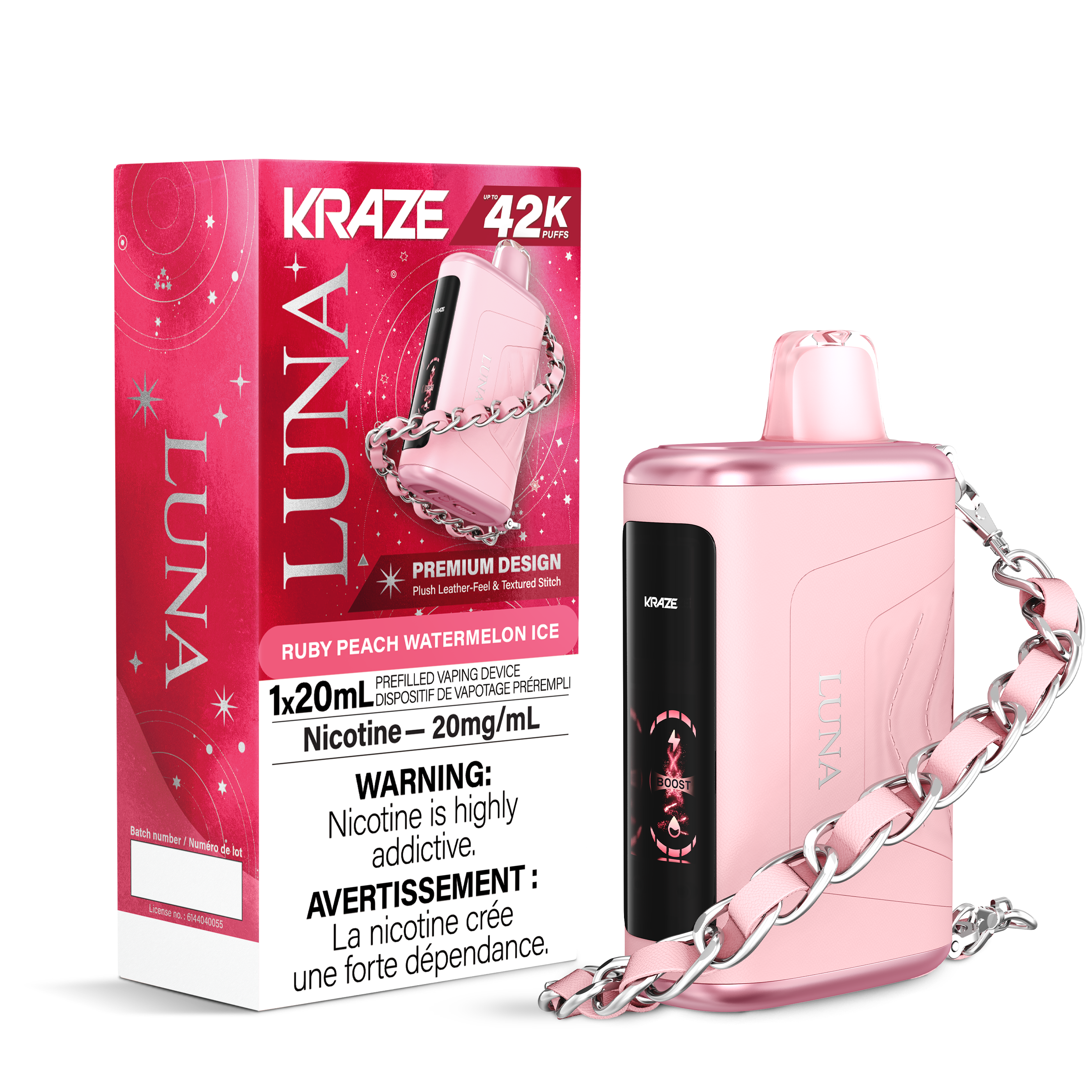 RUBY PEACH WATERMELON ICE - KRAZE LUNA (ONTARIO)