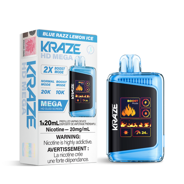 BLUE RAZZ LEMON ICE - KRAZE HD MEGA (ONTARIO)