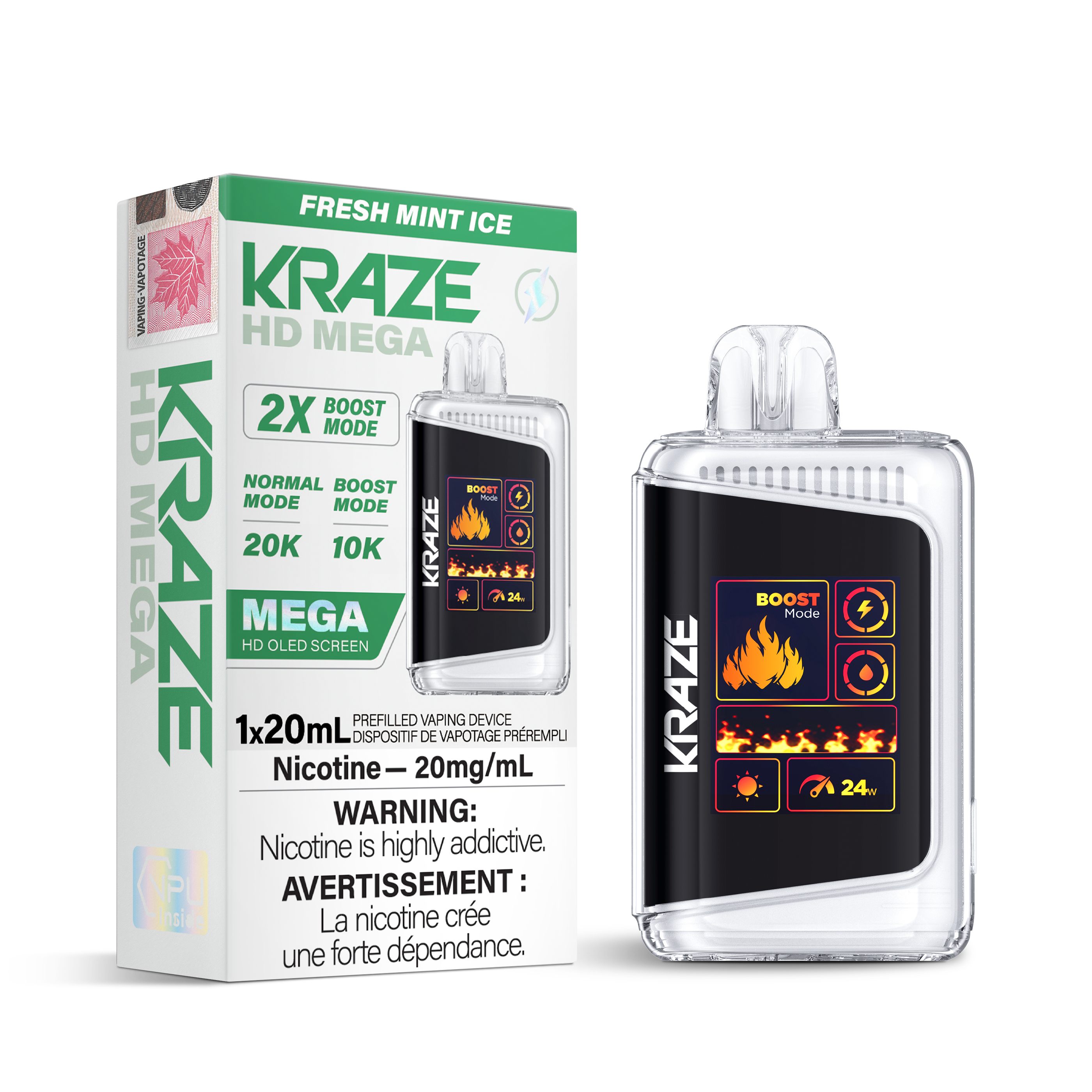 FRESH MINT ICE - KRAZE HD MEGA